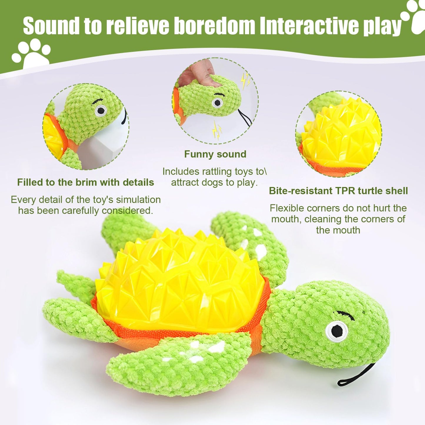 Mesenymm Dog Puzzle Toys, Large Squeaky Dogs Toy, Durable Plush Tug of War Toy Dispensing Smart Dog Toys for Boredom and Stimulating for Large Dogs/Plush Puppy Toys/Puppy Chew Toys for Teething