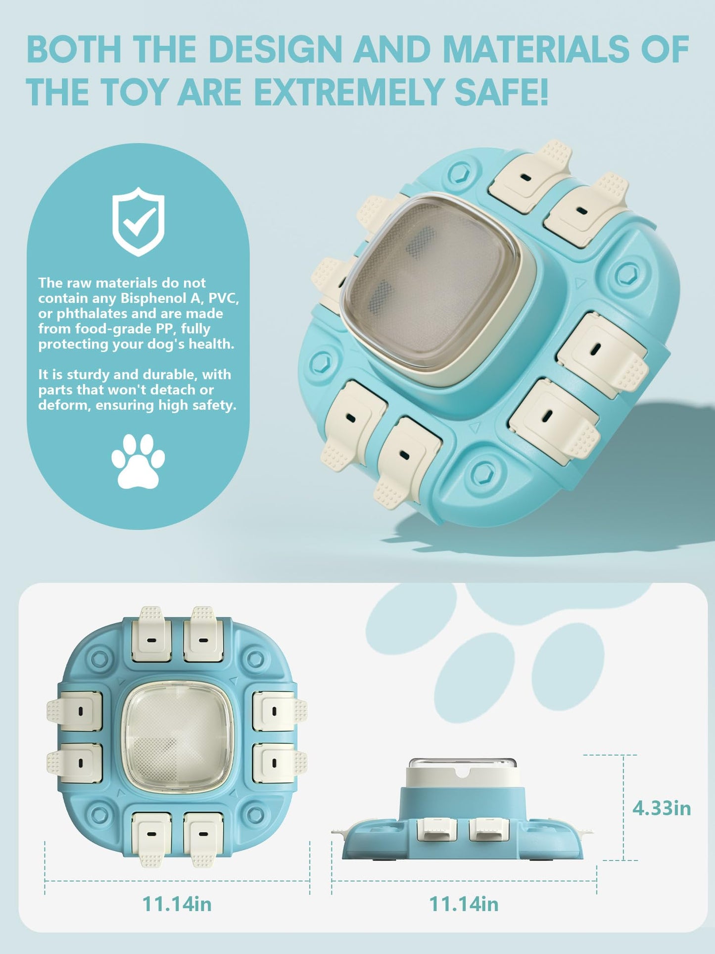 Kenida Dog Puzzle Toy - Puzzle Toys for Dogs 2 Levels, Dog Treat Puzzles Toys for IQ Training & Brain Stimulation, Slow Feeder as Gifts for Puppies, Cats, Dogs