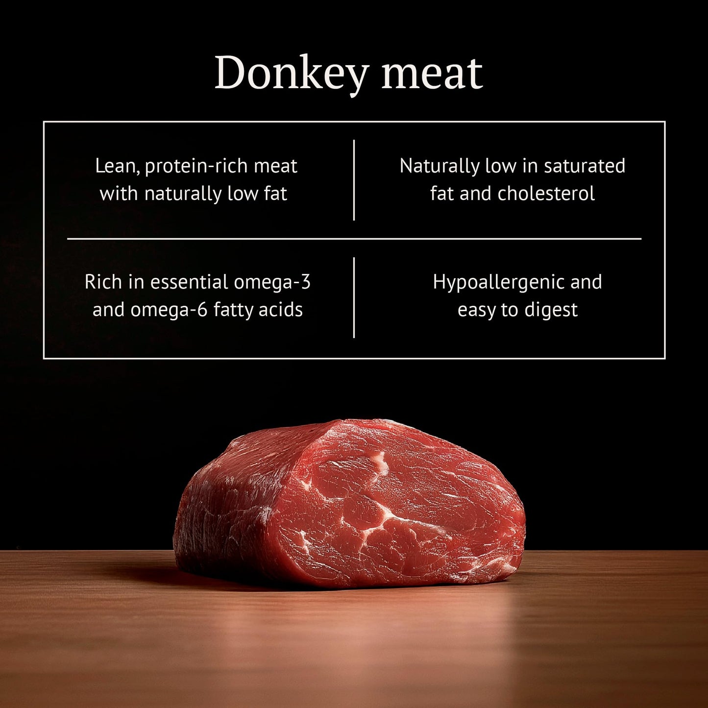 Freeze Dried Raw Dog Food, 100% Donkey Meat, Allergy Relief, Monoprotein, Training Treats or Toppings, Single Ingredient, All Natural, for Puppies, Adults and Seniors, 3.17 oz Bag