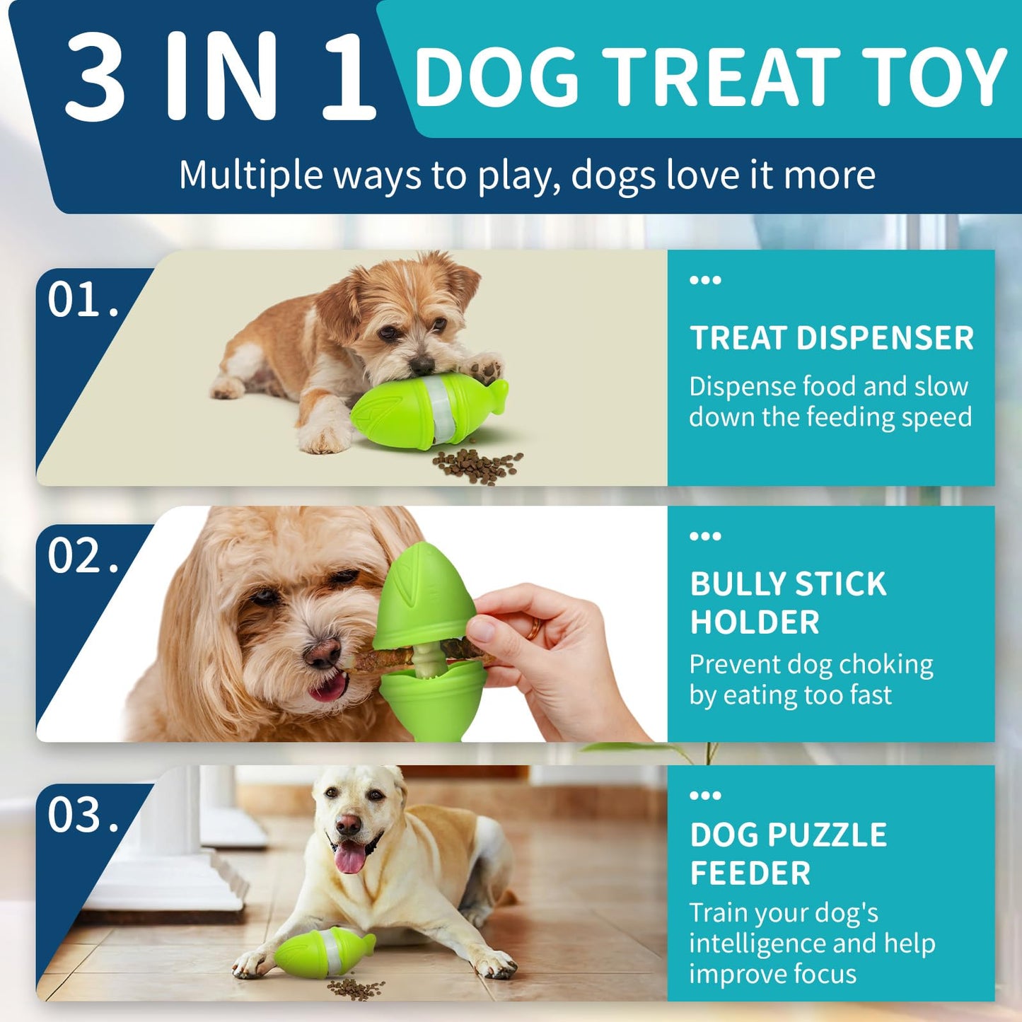Woyamay Dog Calming Diffuser & Treat Dispensing Toy – Soothe Anxiety, Reduce Destructive Habits, and Encourage Healthy Play with Comforting Pheromones and Interactive Enrichment Tools