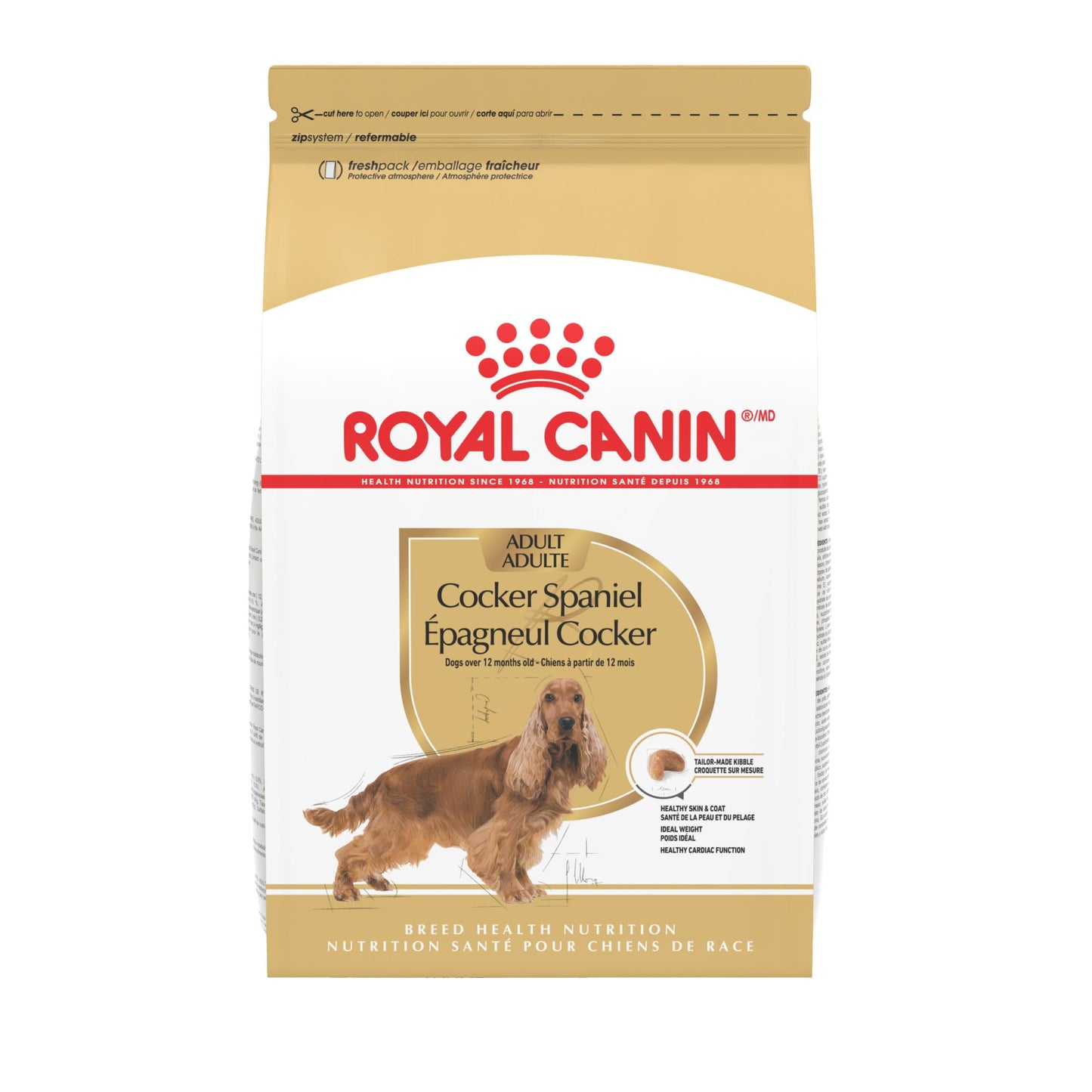 Royal Canin Cocker Spaniel Adult Dry Dog Food, 25 lb bag