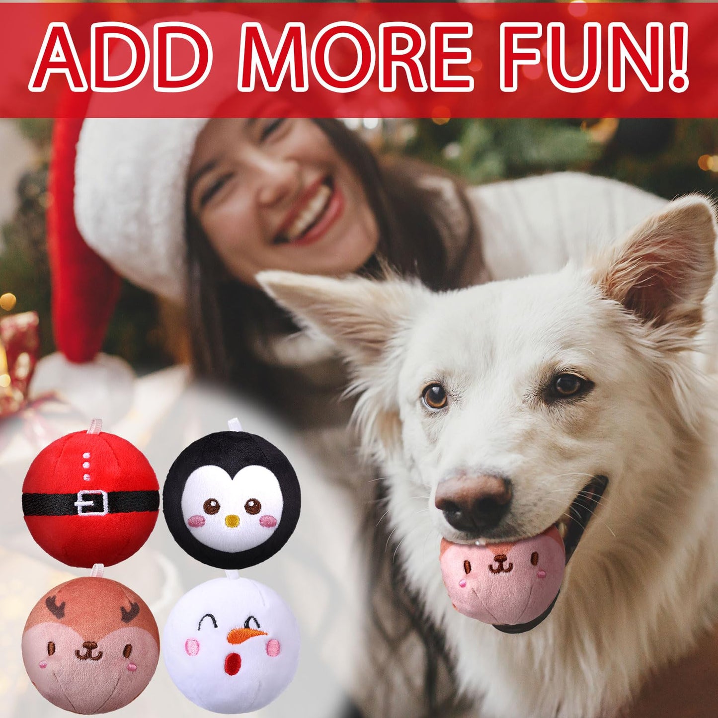 Syhood 12 Pcs Squeaky Dog Toys Soft Stuffed Plush Balls with Squeakers 2.4 Inch Small Interactive Fetch Play Dog Ball Toys for Puppy Small, Medium Breed