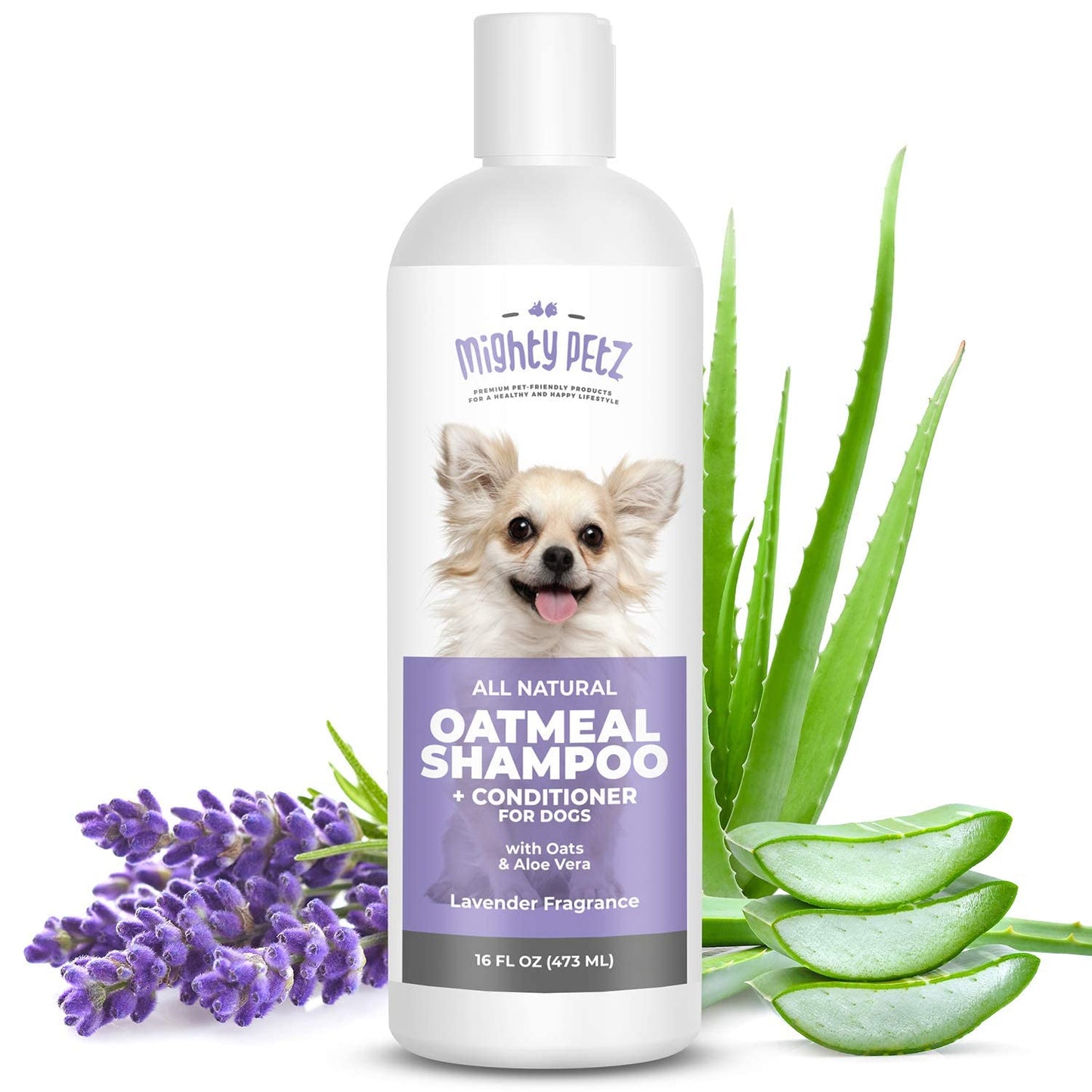 Mighty Petz 2-in-1 Oatmeal Dog Shampoo and Conditioner + Mighty Petz MAX Dog Allergy Relief Bundle