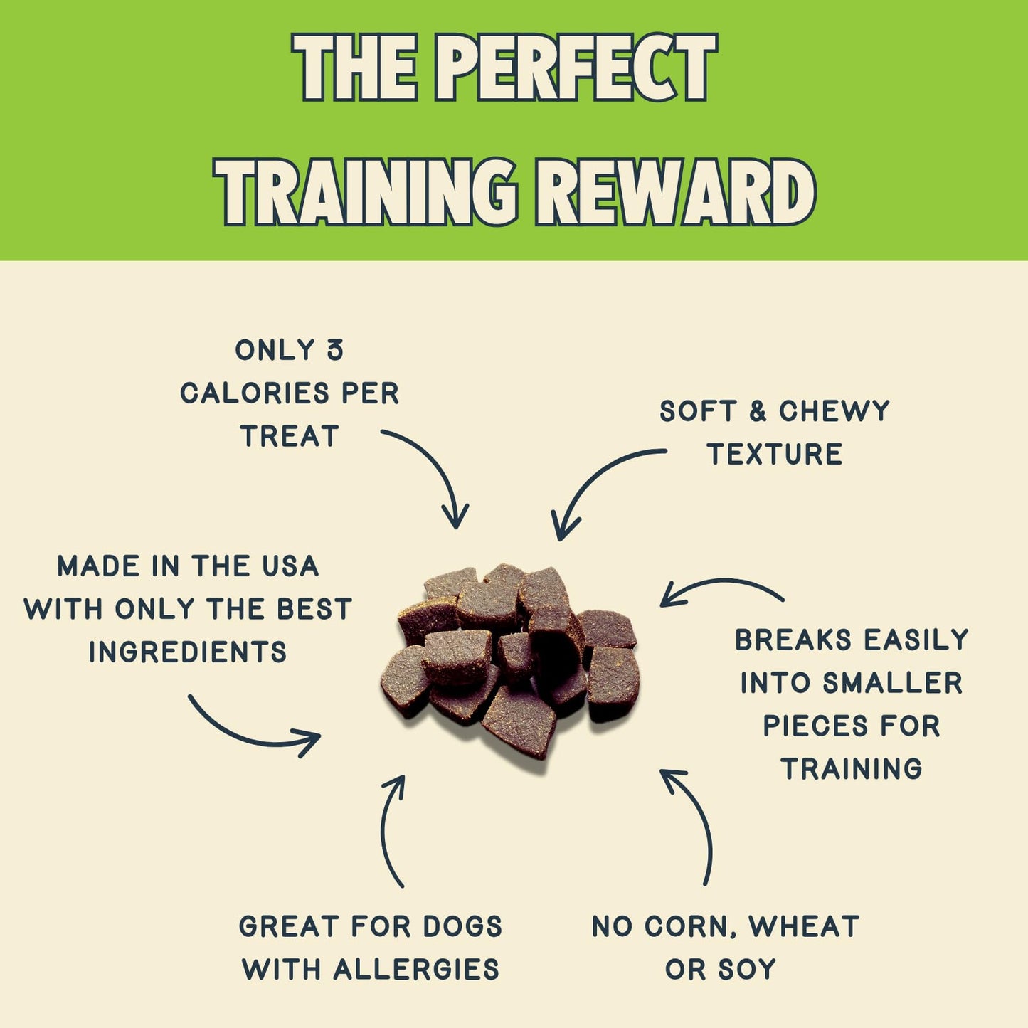 Jiminy's Chewy Cricket Dog Training Treats, Low Calorie, Hypoallergenic, 6oz, Sweet Potato & Pea (Pack of 1)