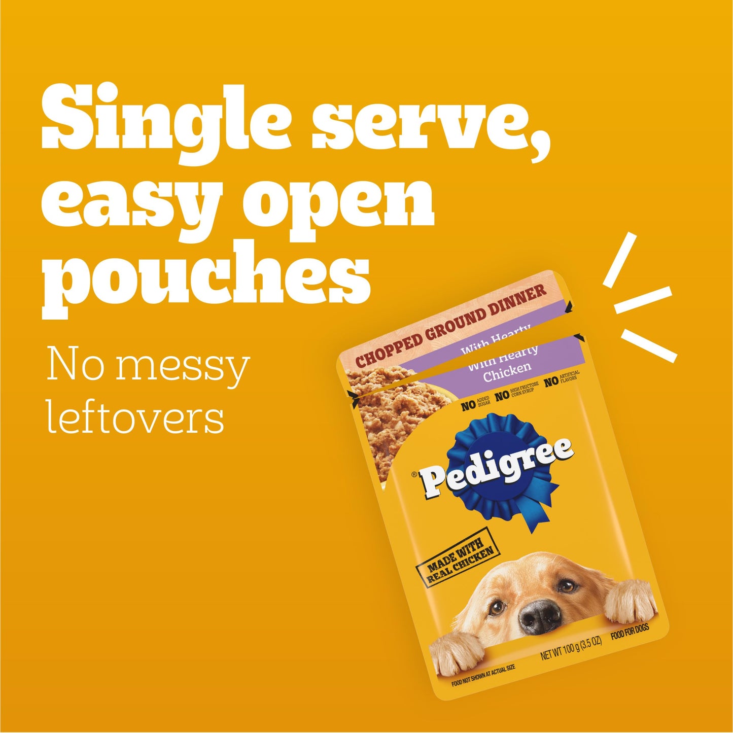 Pedigree Chopped Ground Dinner Adult Soft Wet Dog Food 30-Count Variety Pack, 3.5 oz Pouches