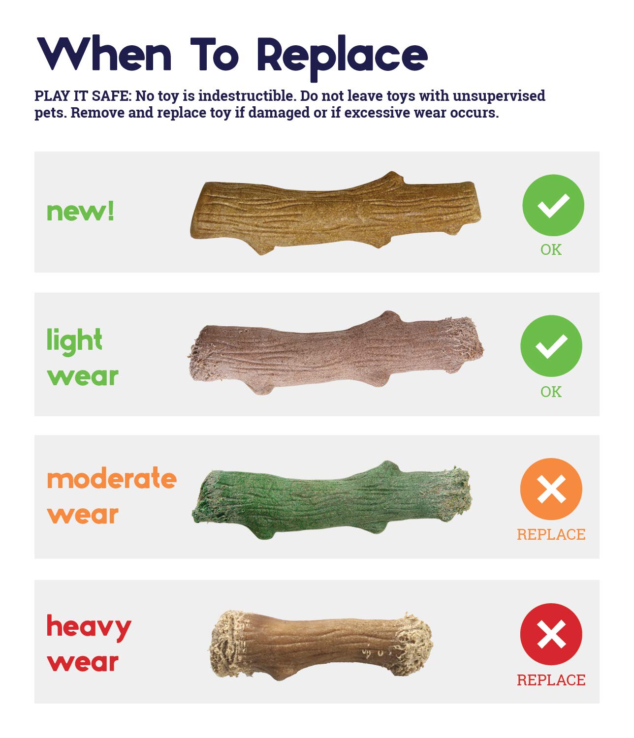 Petstages Dogwood Durable Dog Chew Toy, Medium - Long Lasting Chew Stick Made with Real Wood - USA Made, M