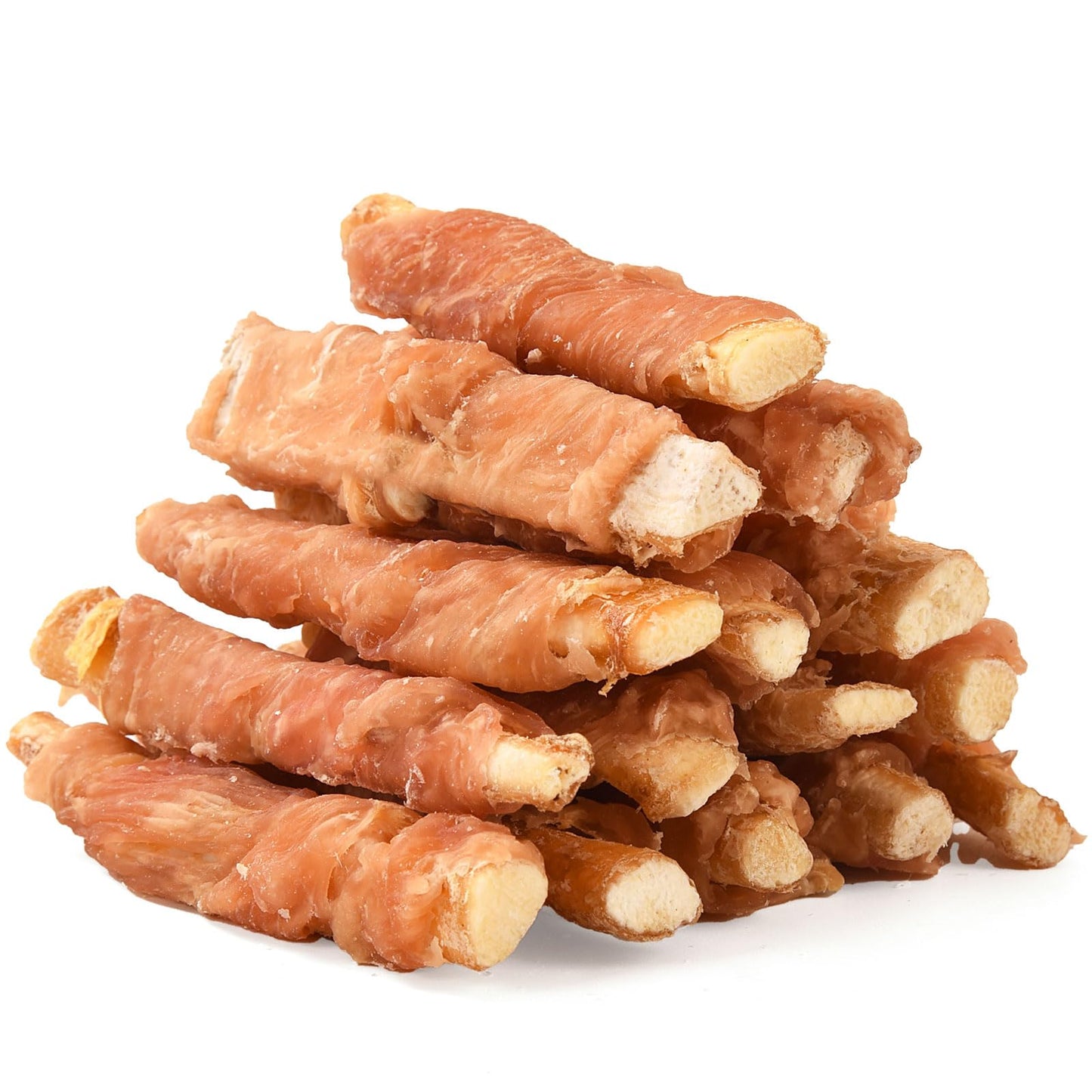 ASMPET Dog Treats Chews, Chicken Wrapped Beef Cartilage, Rawhide Free & Grain Free Dog Snacks 10.6 oz