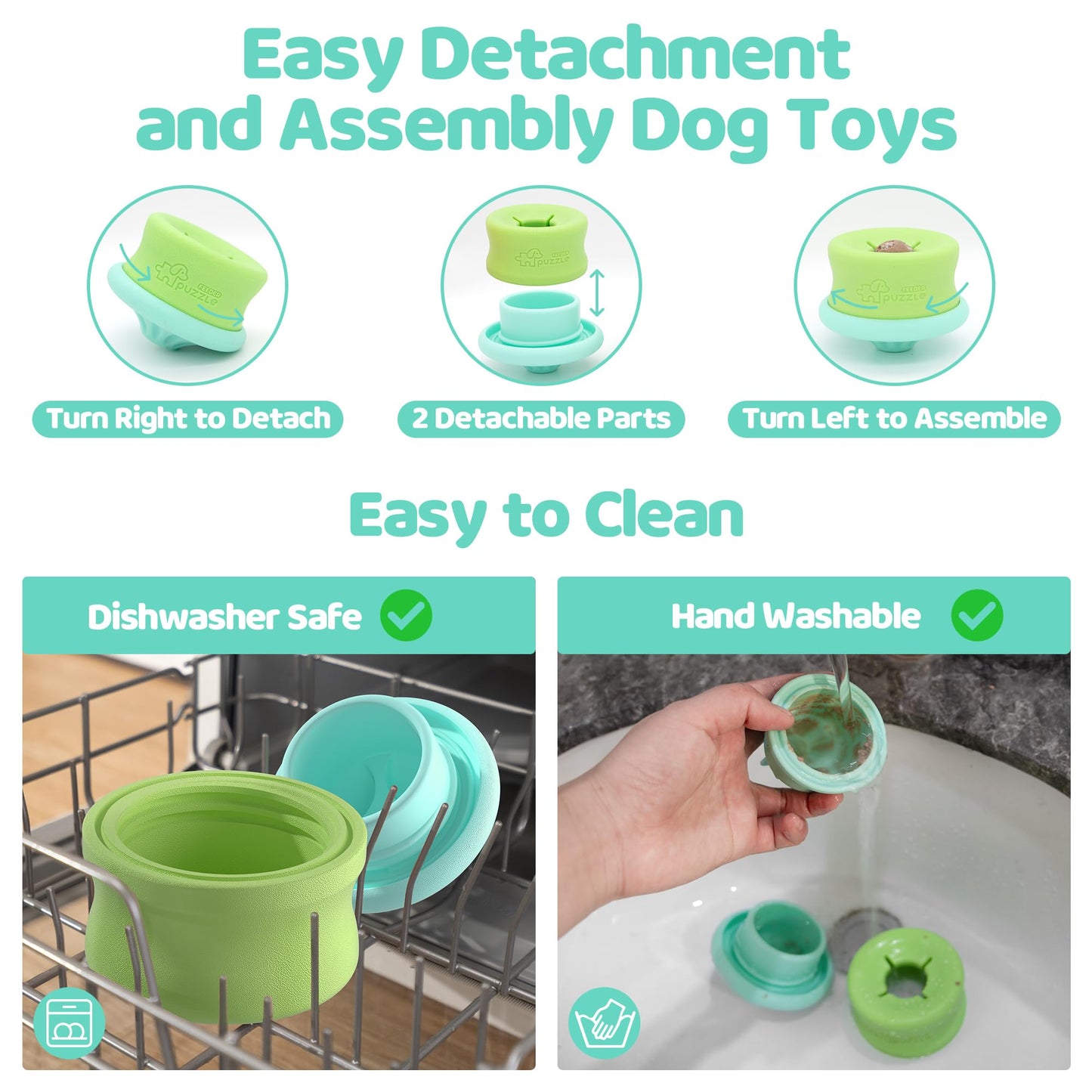 Dog Puzzle Toys, Interactive Enrichment Dog Toys for Mental Stimulation, Slow Feeding, Treat Dispensing, and Freezable Fun to Keep Them Busy,Blue