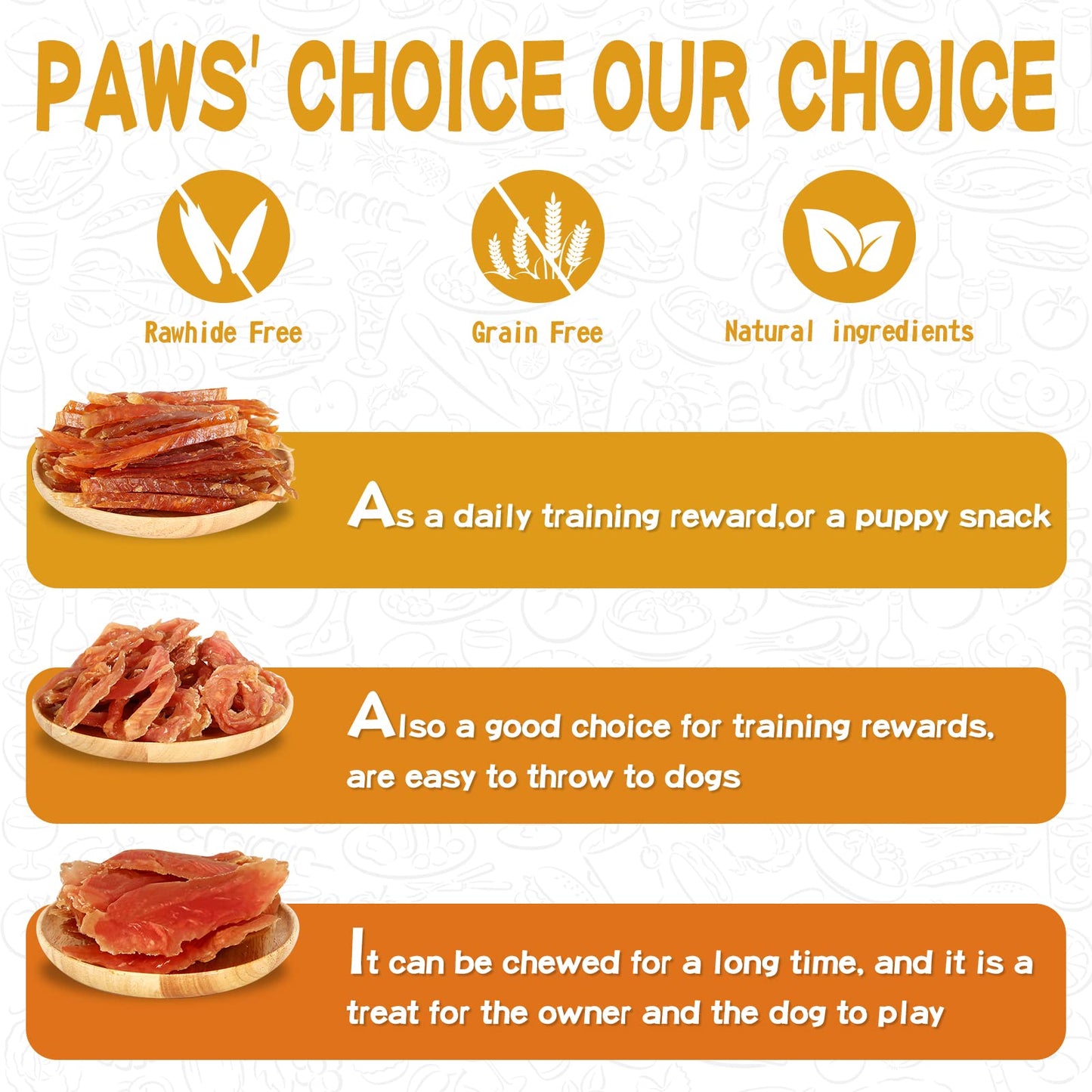 PAWUP Sweet Potato Dog Treat Soft, Chicken Jerky Dog Treats w/Taurine Dog Training Treats for Small Medium Large Dog