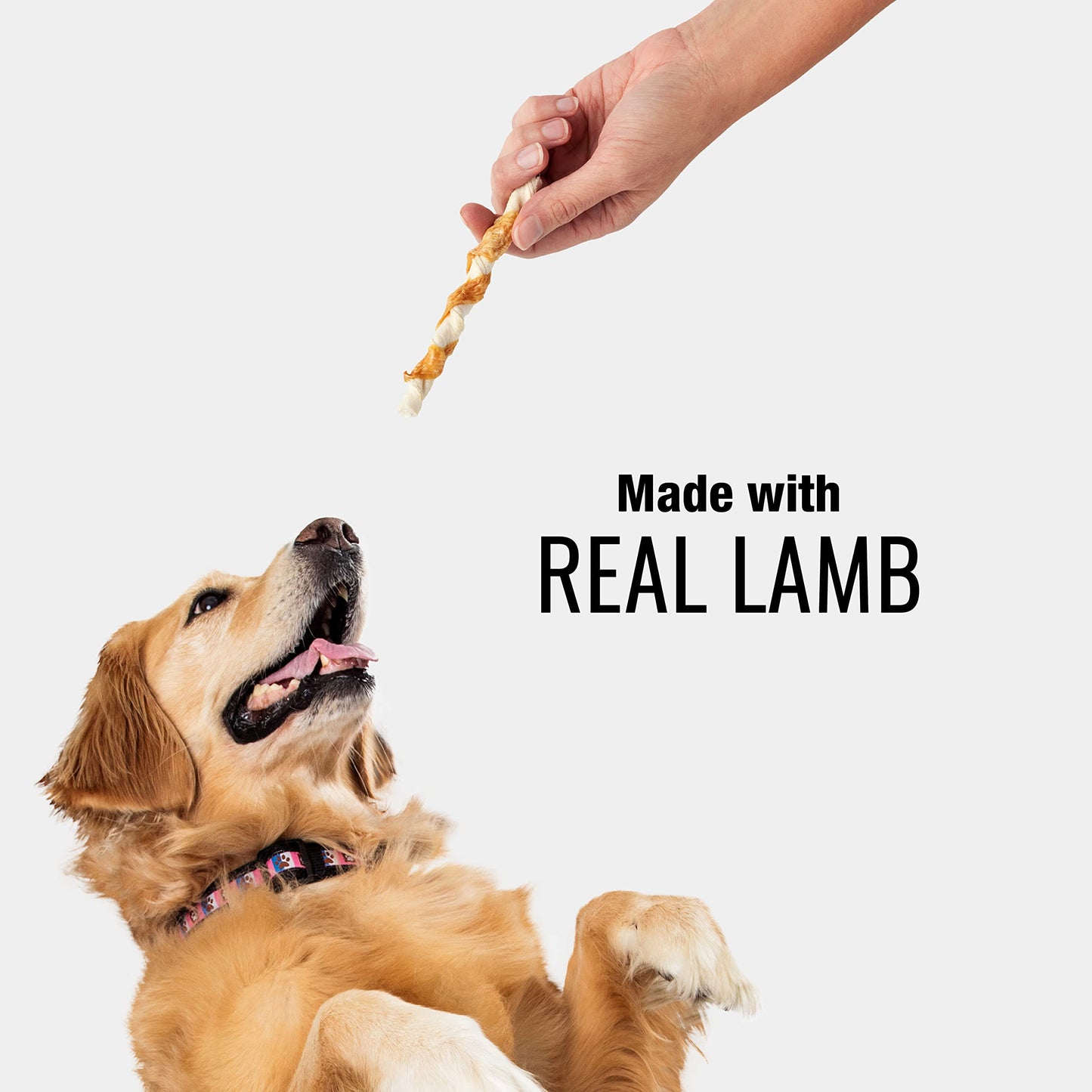 Good 'n' Fit Twist Sticks Made with Real Lamb, 15 Count, Treat Your Dog to Long-Lasting and Highly Digestible Rawhide Chews