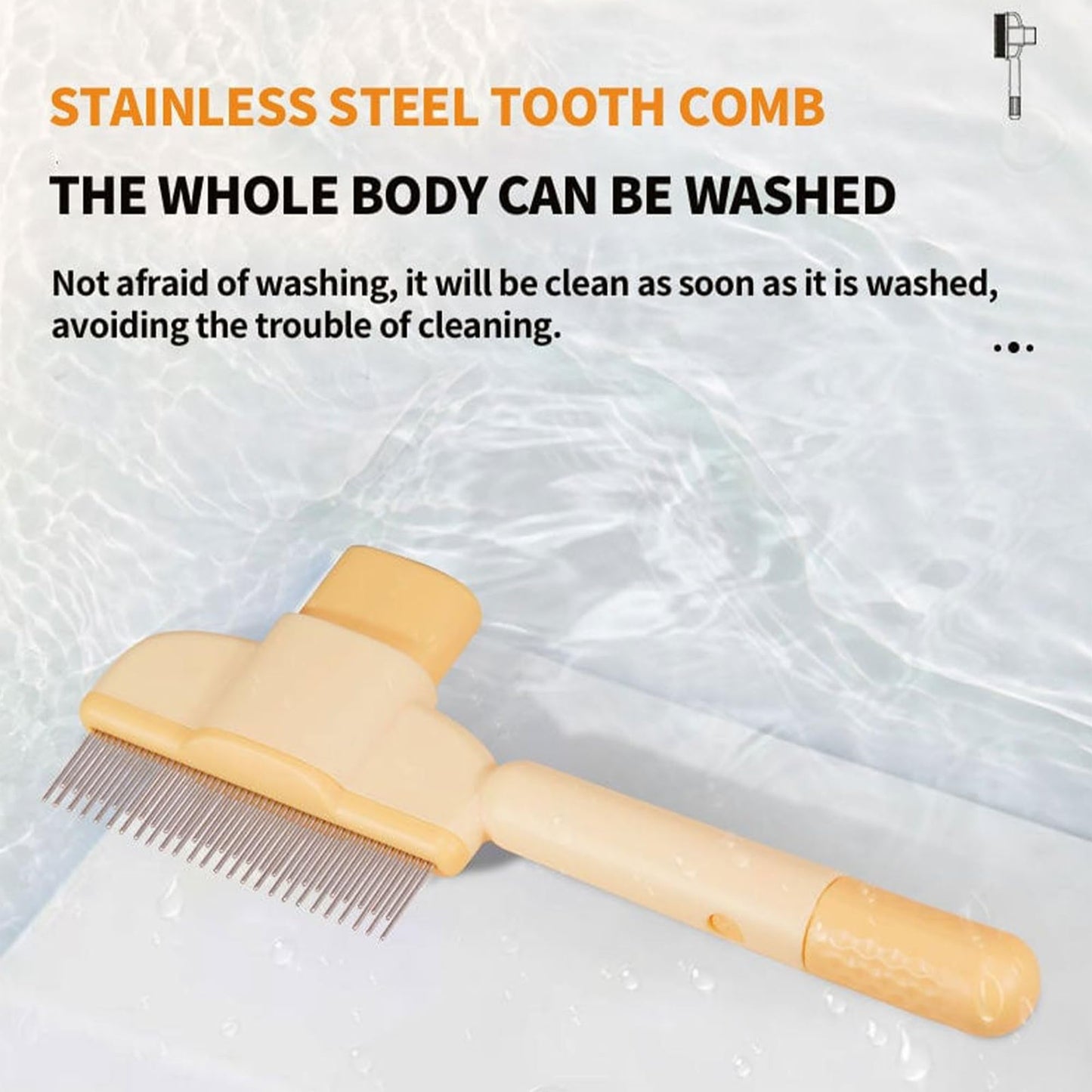 2025 Self-Cleaning Pet Hair Removal Comb & Flea Comb for Cats and Dogs Stainless Steel Grooming Brush with Release Button, De-Shedding Tool for Hair, Massaging Tangle-Free Pet Comb (Green)