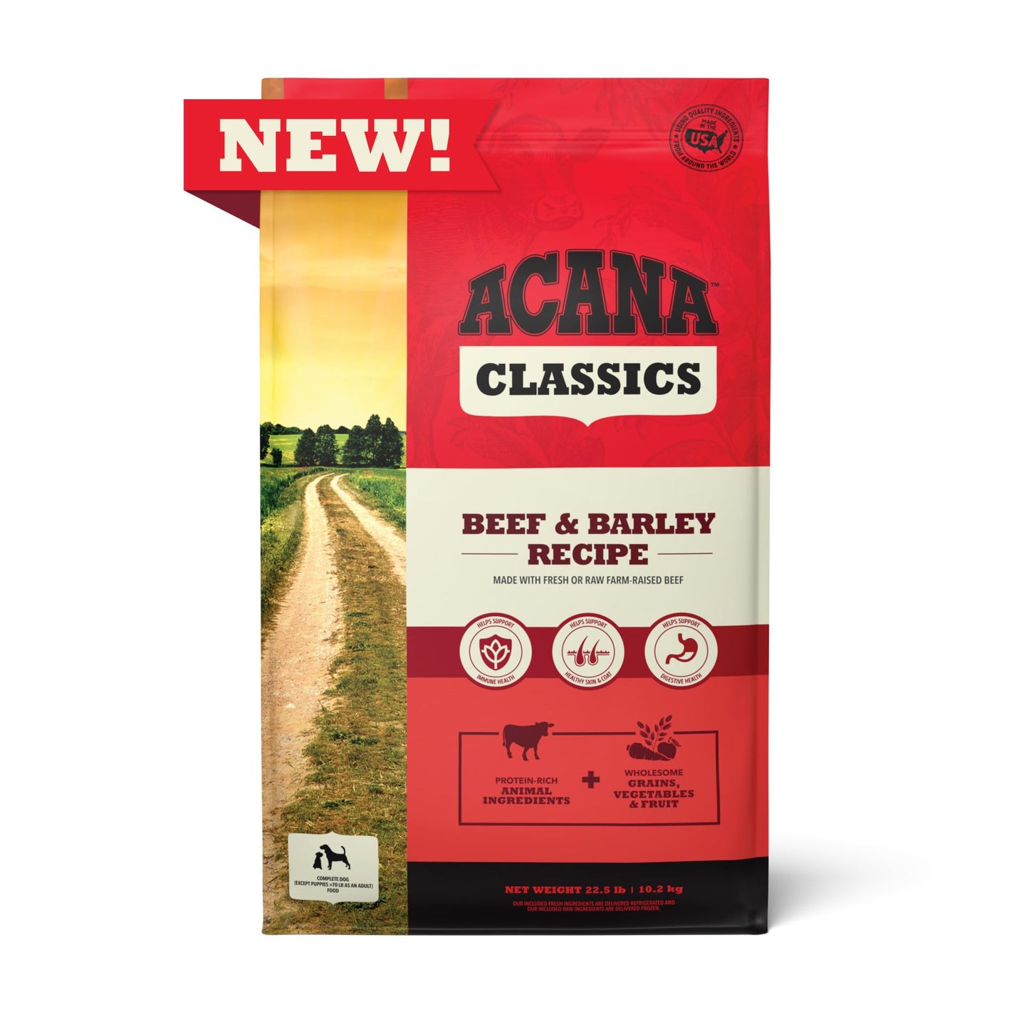 ACANA Classics Dry Dog Food Beef and Barley Recipe 4lb Bag