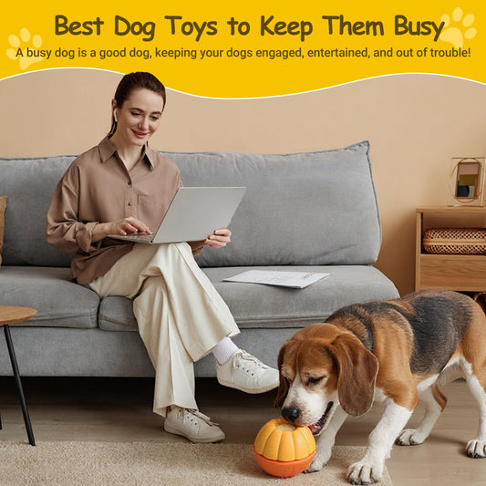 Interactive Dog Toys for Boredom, Dog Frozen Treat Toy to Keep Them Busy and Reduces Anxiety, Reusable Treat Dispensing Dog Toys Puzzle Toy for Small Medium Large Dogs, Low-Mess Design, Easy to Clean