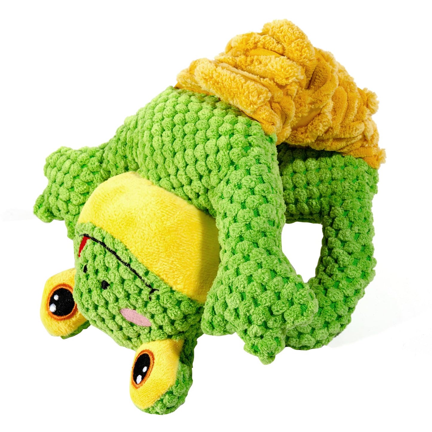 Sedioso Dog Tug Toy, Durable Dog Toys Large Breed, Tug of War Dog Squeaky Toy, Stuffed Plush Dog Toys with Crinkle Paper for Small, Middle, and Big Dogs(Tug of War Series, Frog)