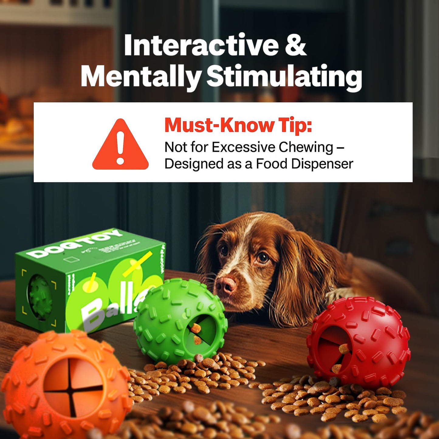 ZHIERDE Dog Puzzle Toy 2 Pack – Cognitive Dog Treat Toy,Interactive Dog Toys for Treat Dispensing, Slow Feeder for Mental Stimulation & Anxiety Relief, Puppy Training Toy, Natural Rubber