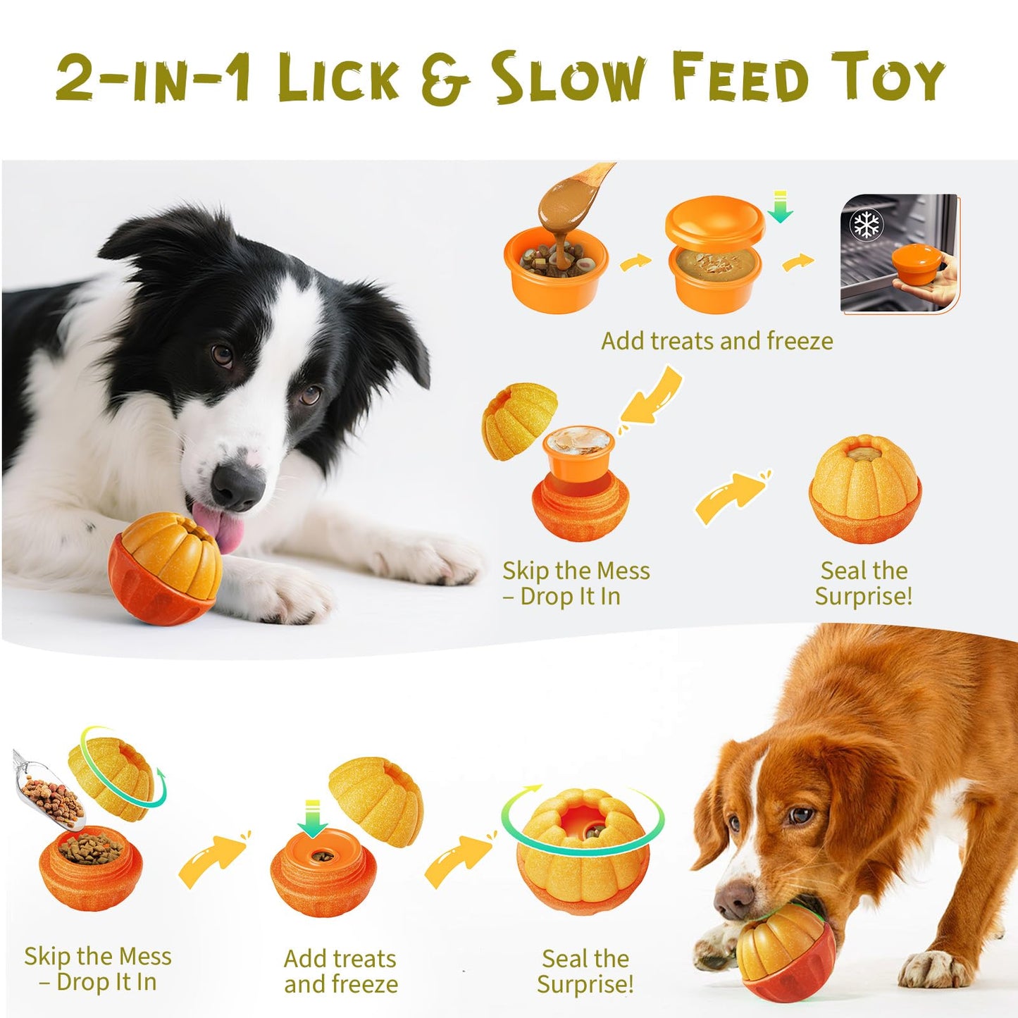 Frozen Treat Toy, Long-Lasting Interactive Dog Toy to Keep Your Pup Busy and Distracted,Safe for Dogs, DIY Freezable Fillable Treat Toy, Treat Dispensing Dog Toy Puzzle, for XL Pups - 25-75 lbs