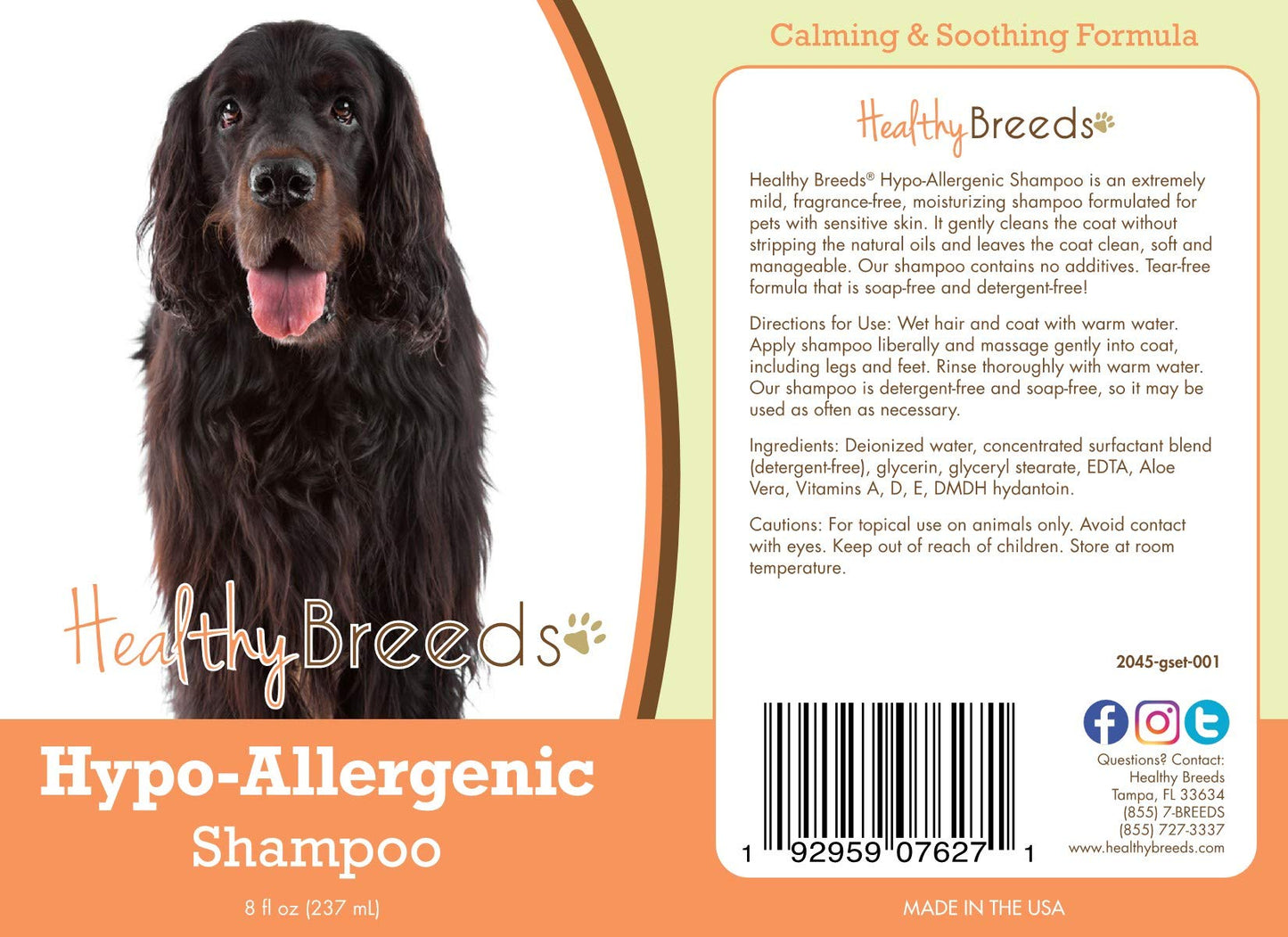 Healthy Breeds Gordon Setter Hypo-Allergenic Shampoo 8 oz