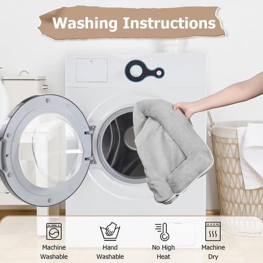 Dokdogs Orthopedic Dog Beds Large Sized Dogs - Waterproof Memory Foam Pet Bed for Couch with Removable Washable Cover & Nonskid Bottom, Big Dog Sofa Bed (L, Grey)