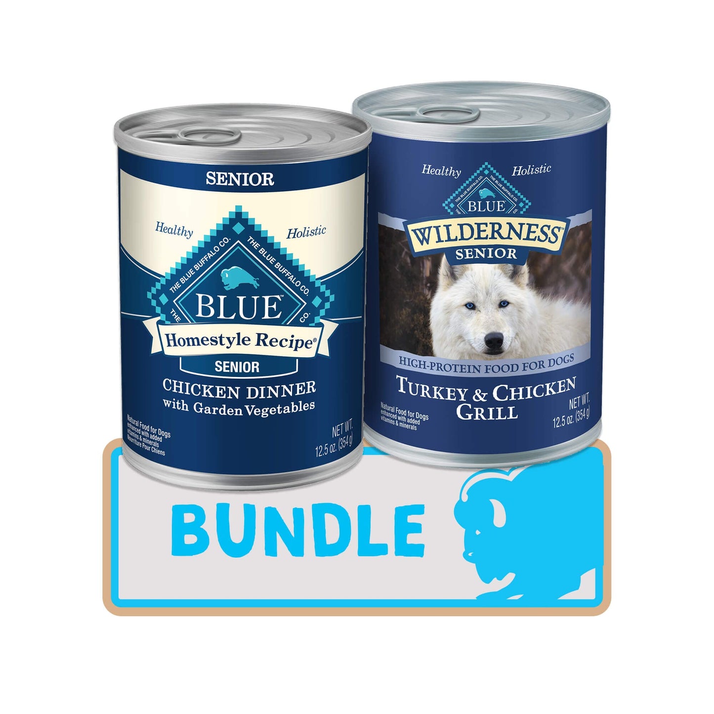 Blue Buffalo Natural Senior Wet Dog Food Bundle