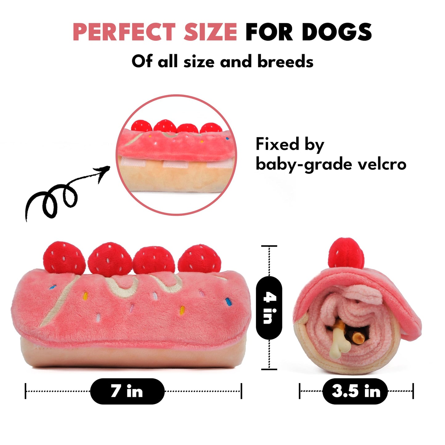 CHEWFFON Dog Enrichment Toys, Dog Puzzle Interactive Toy, Puppy Birthday Cake Toy for Boredom and Stimulating, Slow Feeding Snuffle Mat Crinkle Gift for Small and Medium Dogs