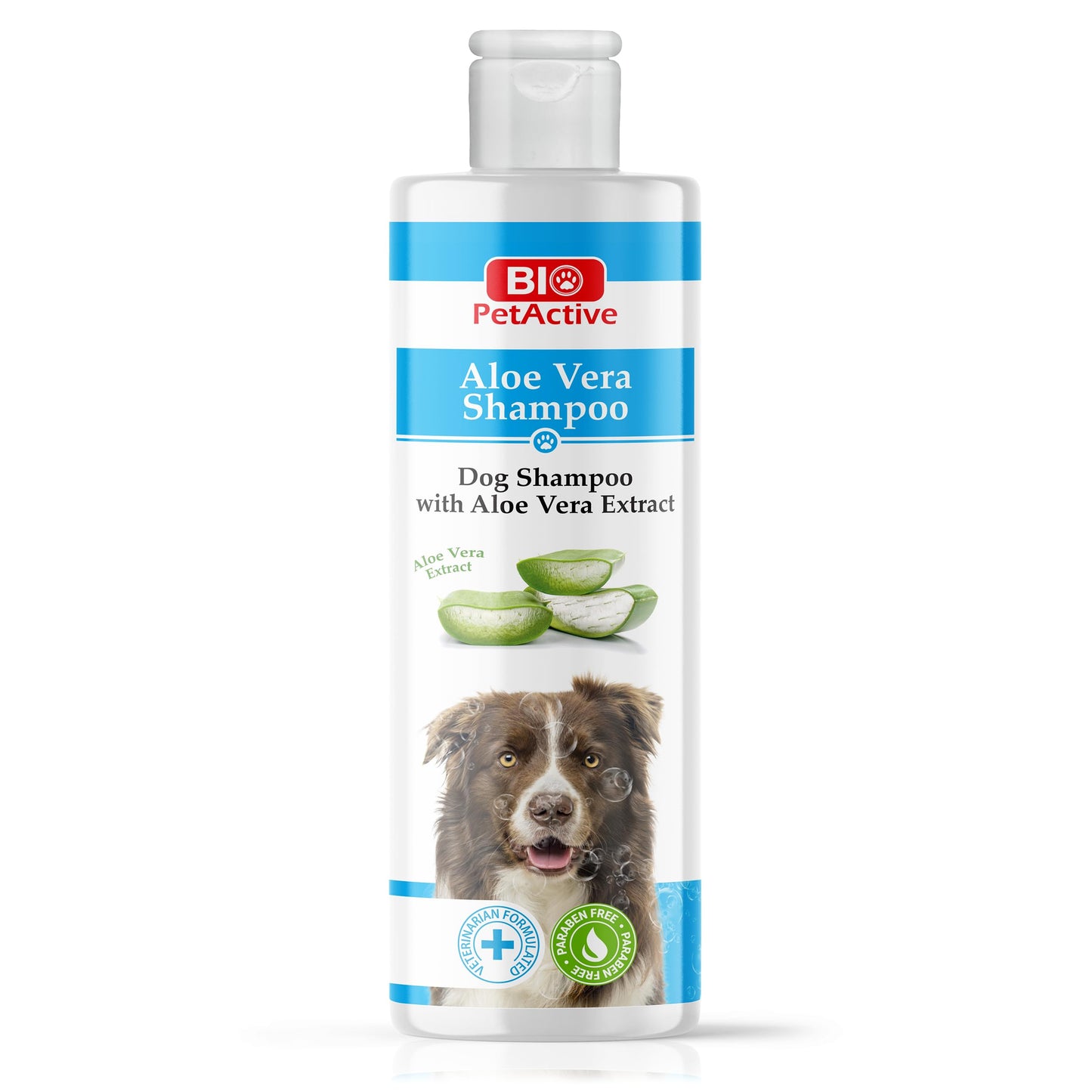 Bio PetActive Aloe Vera Extract Shampoo for Dogs - Cleansing & Moisturizing Care for Sensitive and Normal Skin, Paraben Free, pH Balanced + Natural Ingredients - 13.53 Fl oz