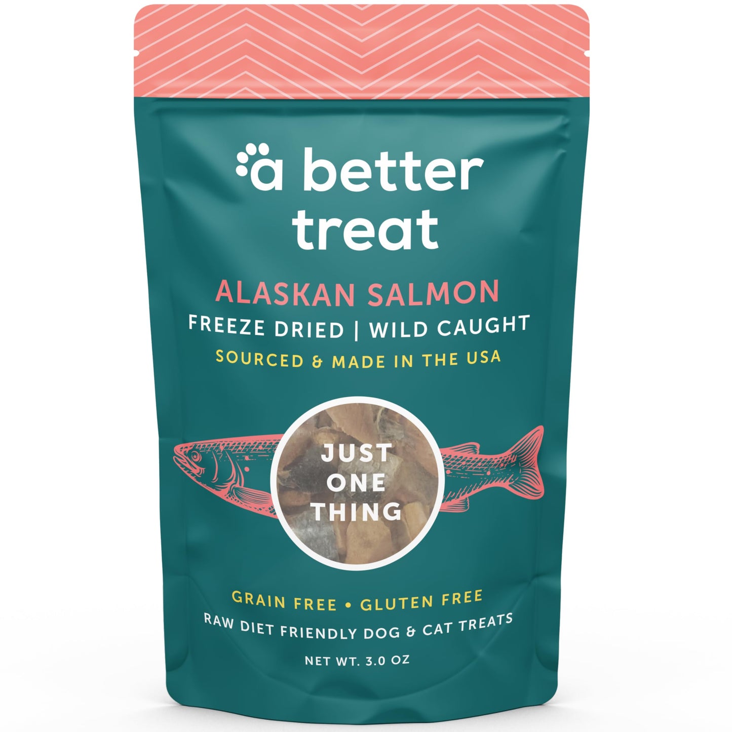 A Better Treat – Freeze Dried Salmon Dog Treats, Wild Caught, Single Ingredient | Natural High Value | Gluten Free, Grain Free, High Protein, Diabetic Friendly | Natural Fish Oil | Made in The USA