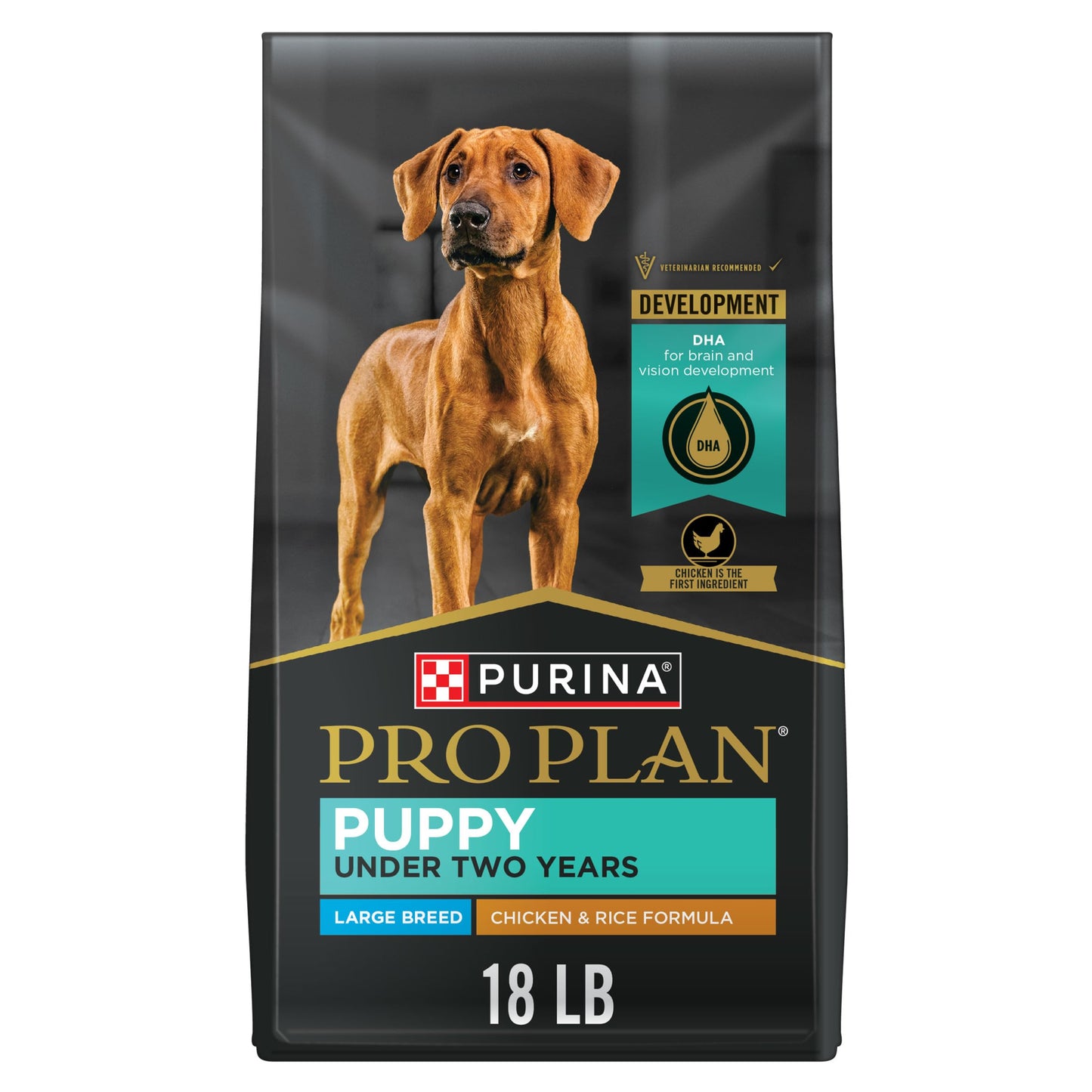 Purina Pro Plan Large Breed Dry Puppy Food, Chicken and Rice Formula - 18 lb. Bag