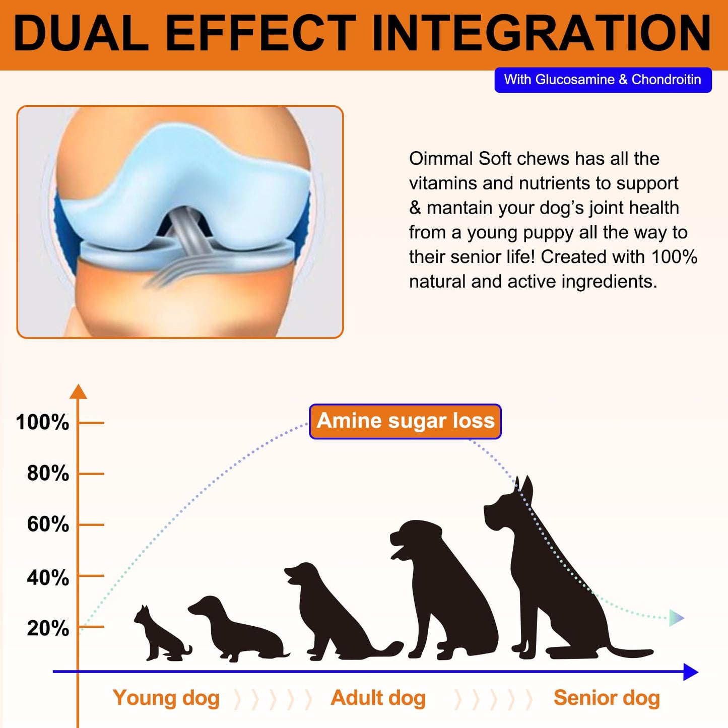 Hip and Joint Supplement for Dogs,Hip & Joint Pain Relief Pills - Large & Small Breed - Hip Joint Chews Canine Joint Health,Mobility & Flexibility Support -Duck Flavor 60 Count
