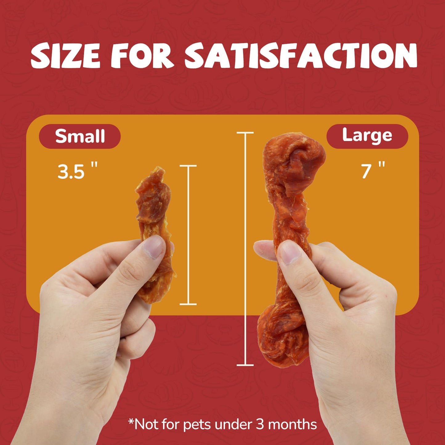 PAWUP Turkey Dog Treats – Long Lasting Chew Sticks with Beef Tendon, Healthy Bones for Small Dogs (13g/Stick, 6 Counts)