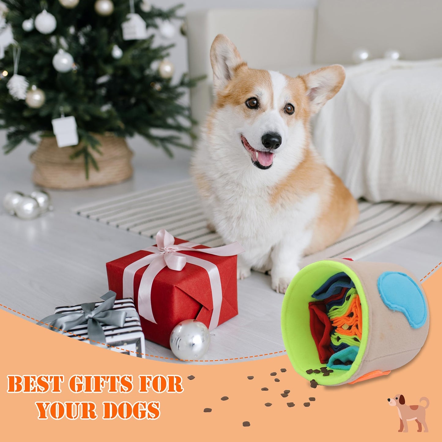 Ablechien Snuffle Mat for Dogs, Interactive Dog Puzzle Toys, Enrichment Feeding Sniff Mat, Dog Slow Feeder Bowl with Non-Slip Bottom, Encourage Natural Foraging Skills and Stress Relief