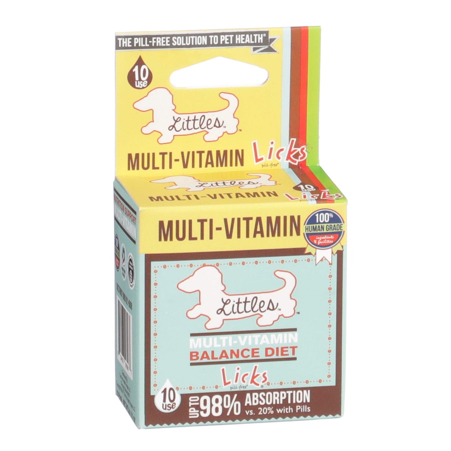 Licks Pill-Free Small Breed Dog Multivitamin - Dog Supplement with Vitamin C, D, and Calcium - Multivitamin Pet Supplies - Gel Packets - 10 Use