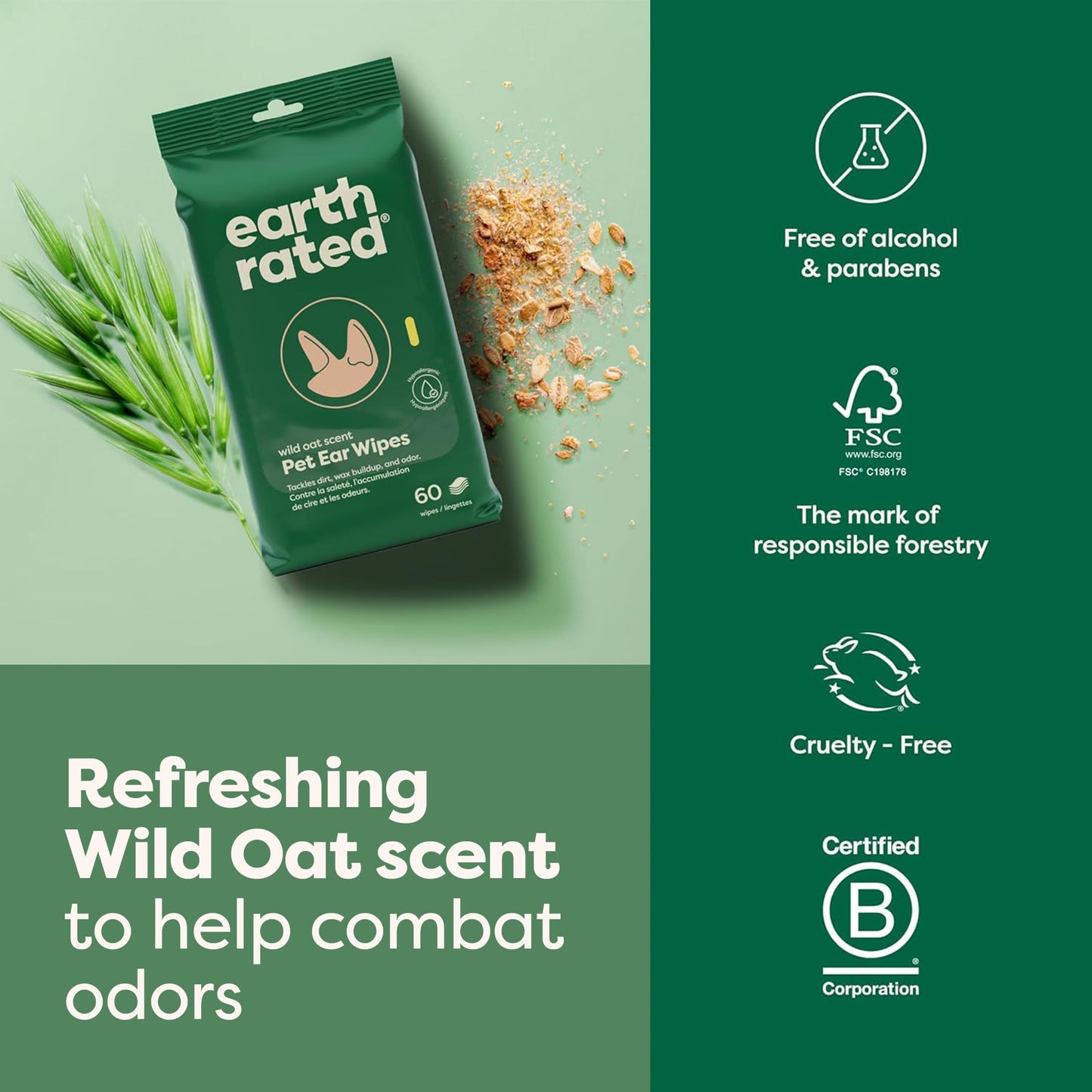 Earth Rated Curly Coat Essentials - Dog Shampoo, Grooming Wipes, Refresh Mist & Ear Wipes