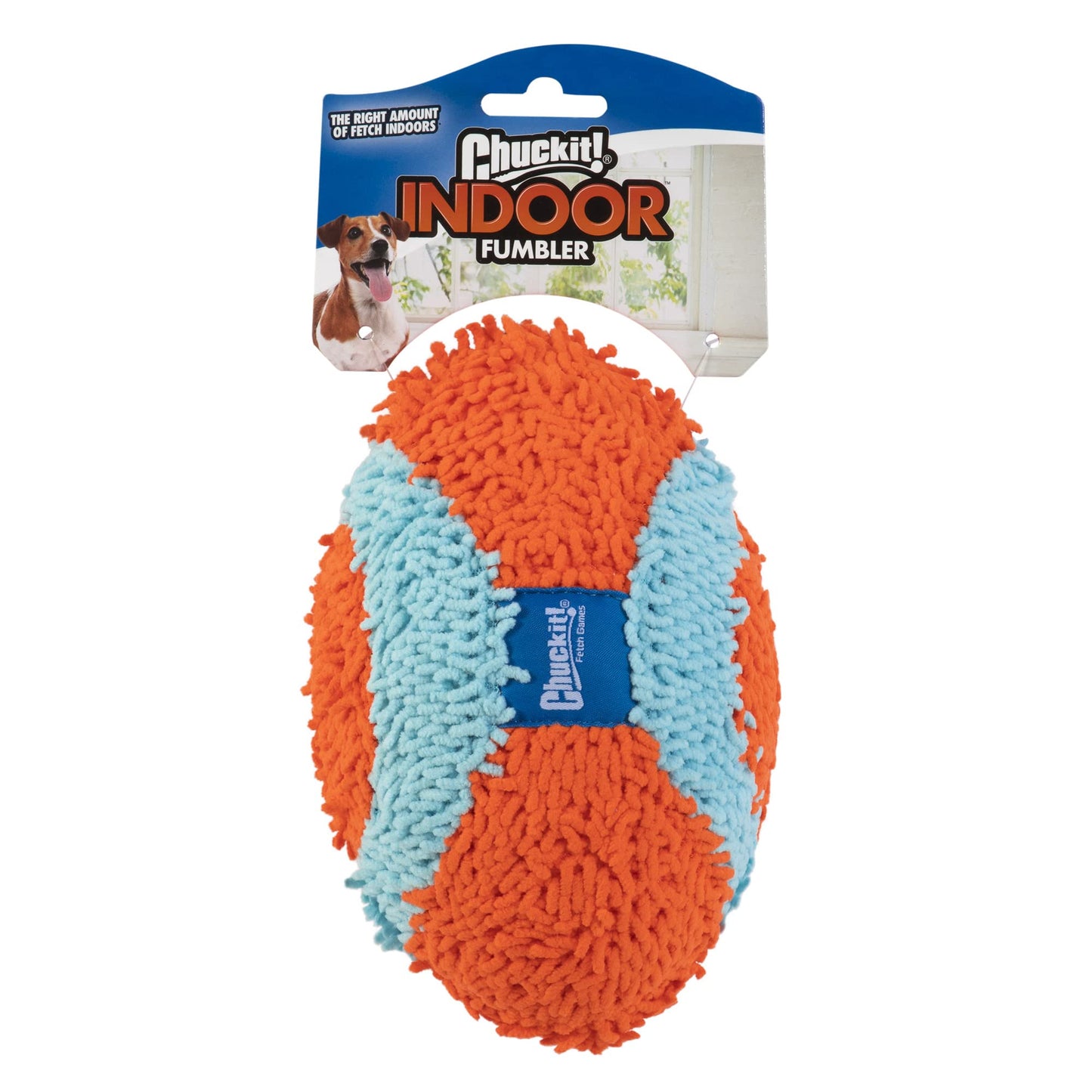 Chuckit! Indoor Fetch Ball and Fumbler Dog Toys, Orange and Blue