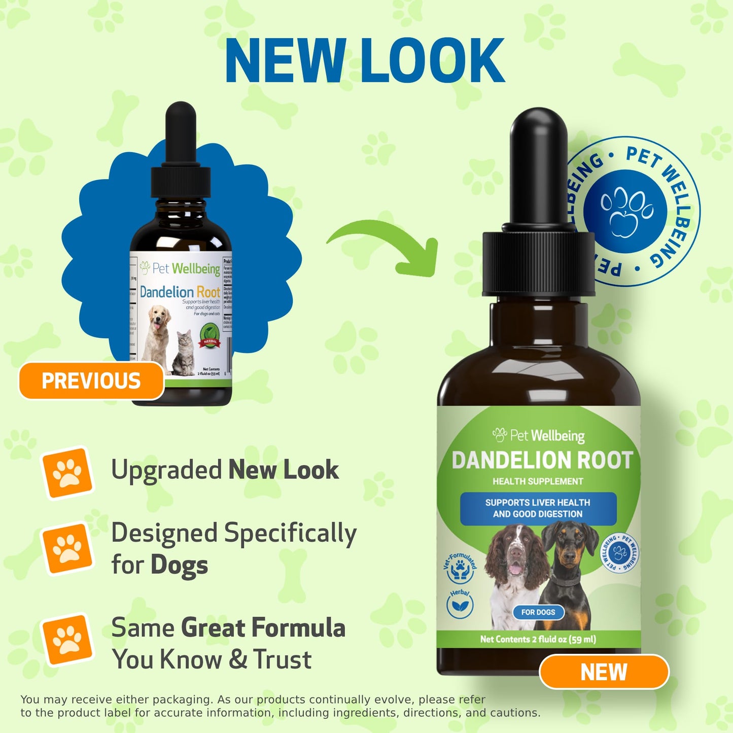 Pet Wellbeing Dandelion Root for Dogs - Liver & Heart Health, Digestive Function, Blood Sugar Support, Certified Organic - Veterinarian-Formulated Herbal Supplement 2 oz (59 ml)