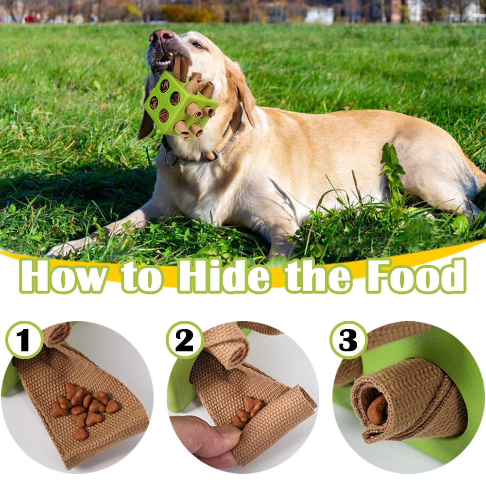 MynePets Dog Puzzles, Interactive Snuffle Toys for Dogs, Slow Eating and Keep Busy, Encourage Natural Foraging Skills, Relieve Boredom, 3 Pack Dog Chew Toys for Aggressive Chewers