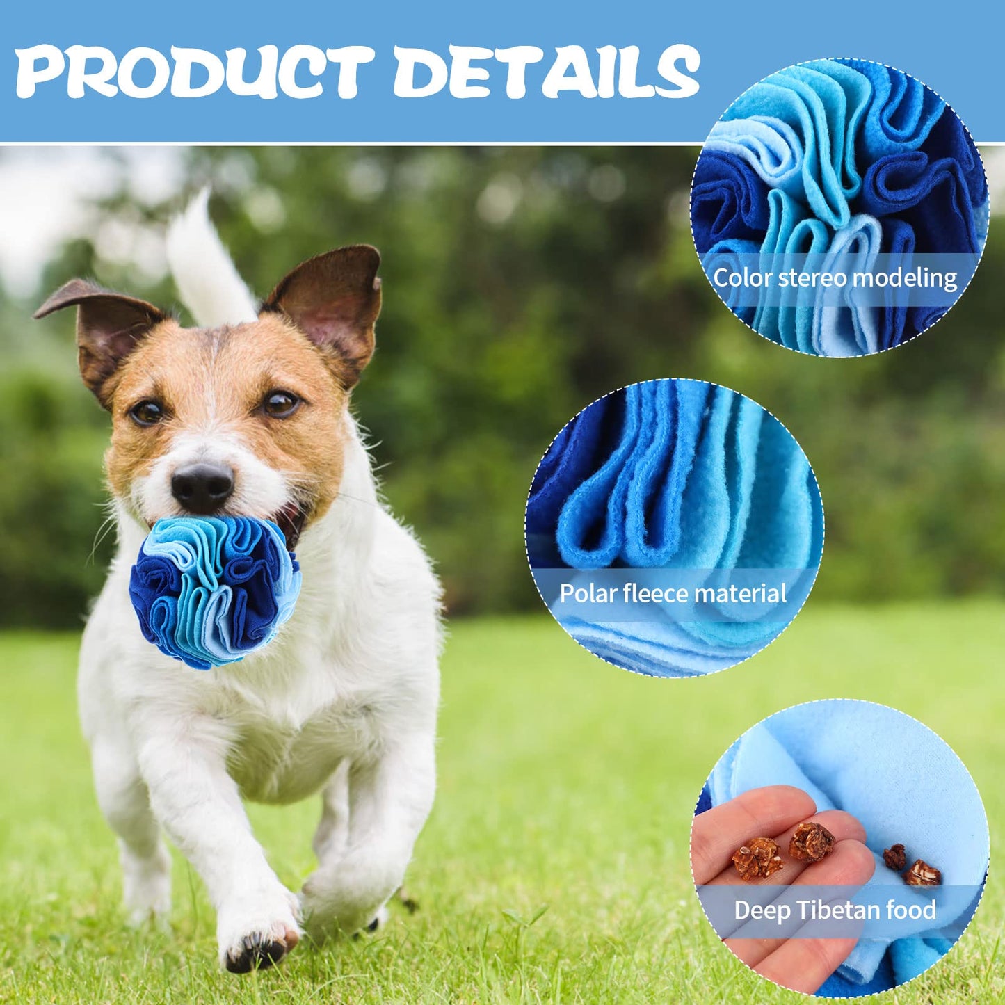 3 Pcs Snuffle Mat for Dogs - Interactive Dog Foraging Mat with Stress Relief and Anxiety Enhancement