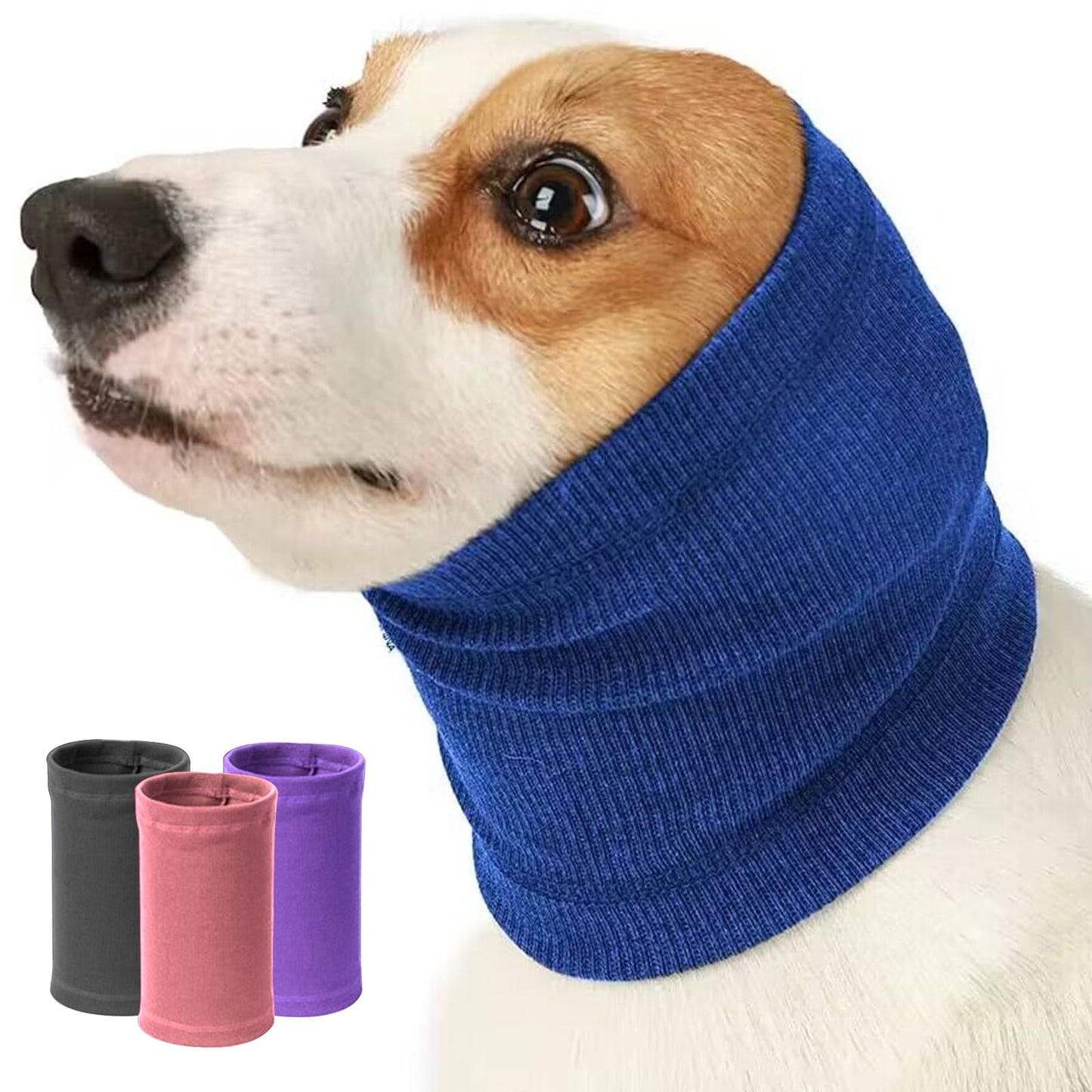 Nanaki Dog Calming Hoodie Quiet Head Cover Sleeves-Ear Covers Hood for Noise Bath, The Grooming and Force Drying Head Protection for Anxiety Relief and Calming Dog Neck and Ear Warmer, Fireworks 1Pack