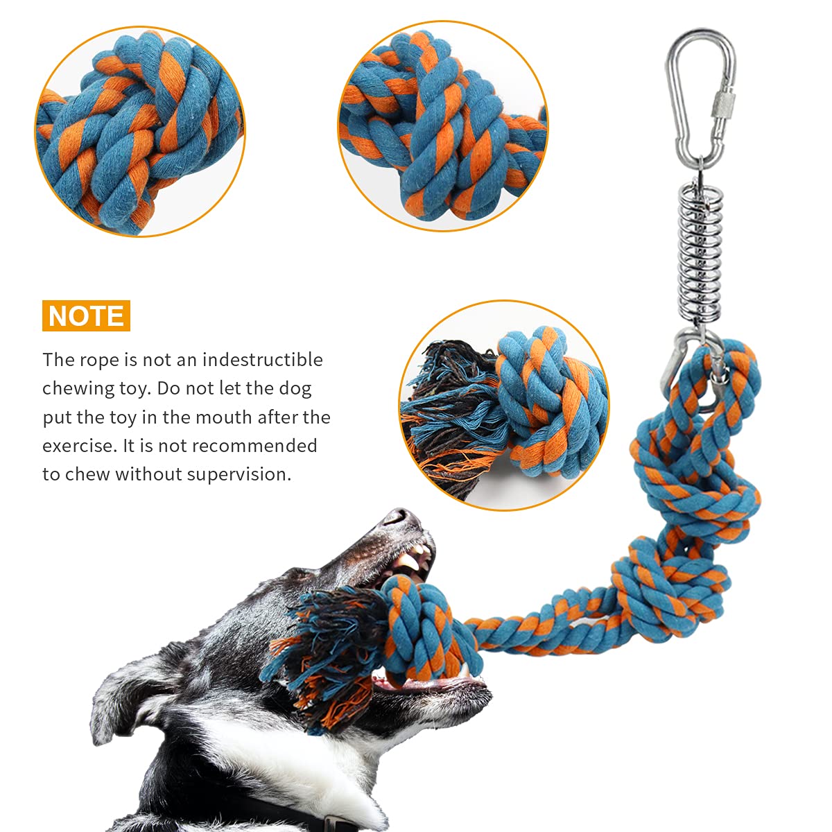 Storystore Dog Tug Toy Dog Training Bite Pillow Jute Bite Toy - Best for Tug of War, Puppy Training Interactive Play - Interactive Toys for Small and Medium Dogs (Orange)