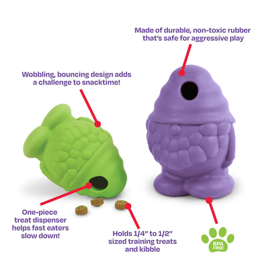 Brightkins Tough & Tumble Treat Dispenser Small Gnome - Interactive Dog Puzzle Toys for All Breeds, Enrichment Dog Toys for Aggressive Play