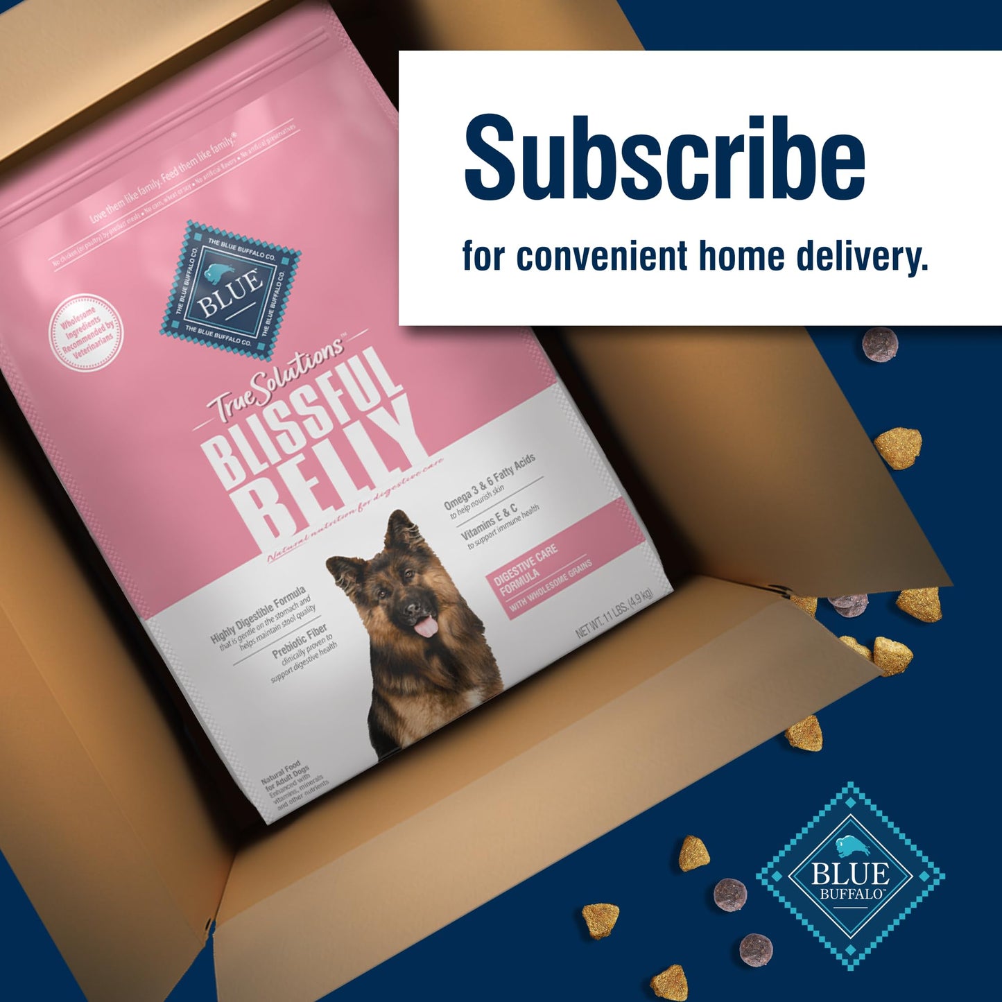 Blue Buffalo True Solutions Digestive Care Natural Dry Dog Food for Adult Dogs, Chicken, 11-lb. Bag