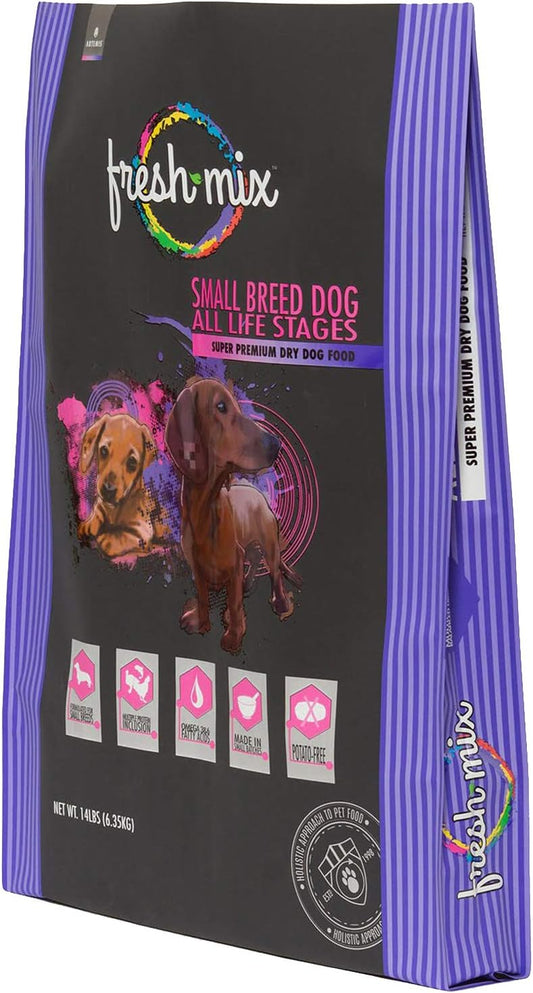 ARTEMIS Fresh Mix Dry Dog Food – Premium Meat Recipe Health Nutrition Protein Omega 3 6 Small Breed Adult Puppy All Life Stages 4lb Bag