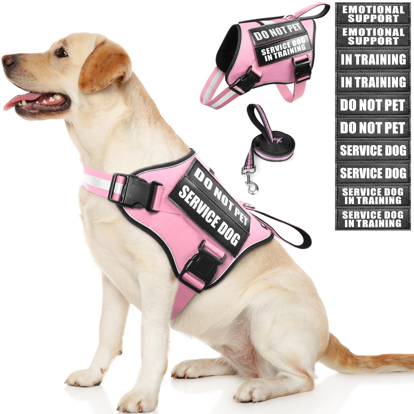OneTigris Tactical Dog Training Vest No Pull Harness for Dogs,Adjustable Dog Hiking Harness Working Vest(Grey, Large)