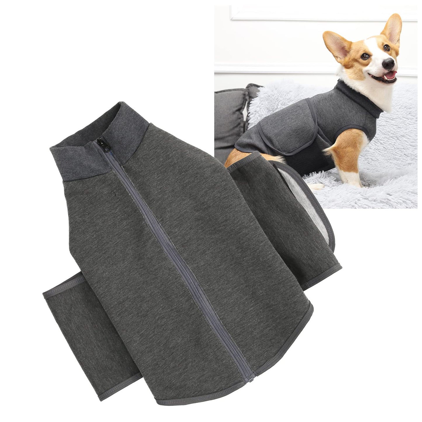 Pssopp Anxiety Coat for Dogs, Keep Calm Breathable Light Weight Wrap Vest with for Best Calming Effect for Dogs (M.)