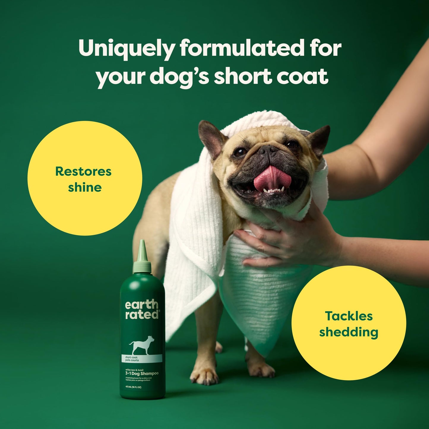 Earth Rated Short Coat Essentials - Dog Shampoo, Grooming Wipes, Refresh Mist, Ear Wipes & No-Rinse Shampoo