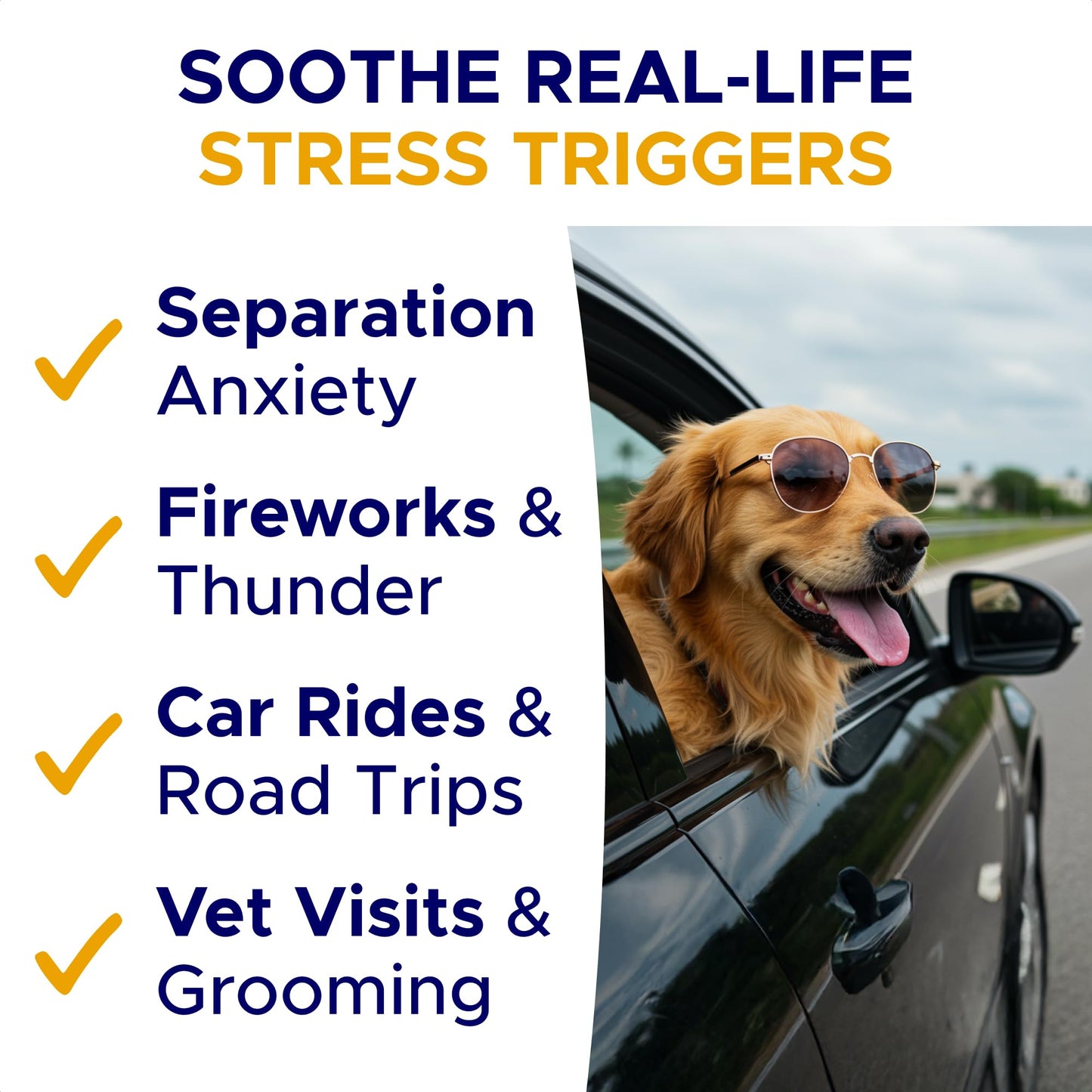 GOODGROWLIES Advanced Calming Chews for Dogs - Hemp Treat + Melatonin + Valerian - Relaxing Bites - Calming Care - Anti-Anxiety & Stress Relief - Made in USA - Calm, Sleep Aid, Storms - 120Ct
