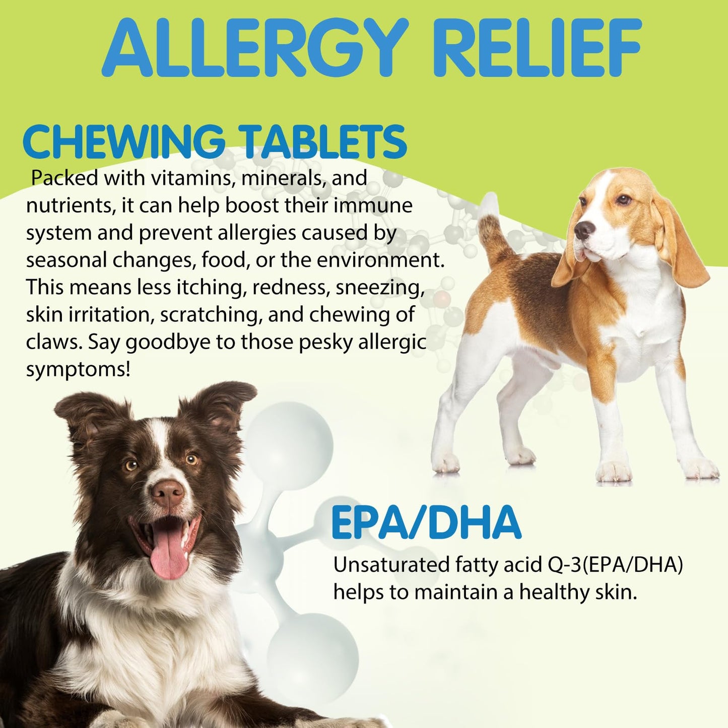 Dog Allergy Relief Chews (120 Count), Dog Allergy Chews, Itch Relief for Dogs, Omega 3 Fish Oil + Pumpkin Enzymes + DHA for Dogs, Anti Hot Spots + Seasonal Allergies, Skin & Coat Immune Health