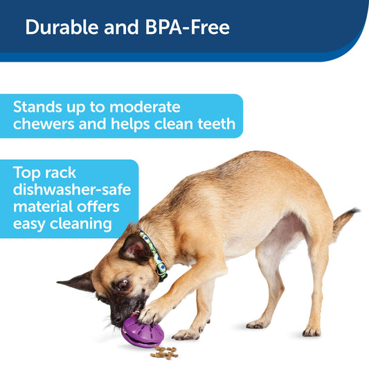 PetSafe Busy Buddy Twist'n Treat - BPA-Free Adjustable Meal Dispenser & Training Toy - Interactive Enrichment for Hard Chewers - Compatible with Hard & Smearable Treats - Helps Clean Teeth - Small