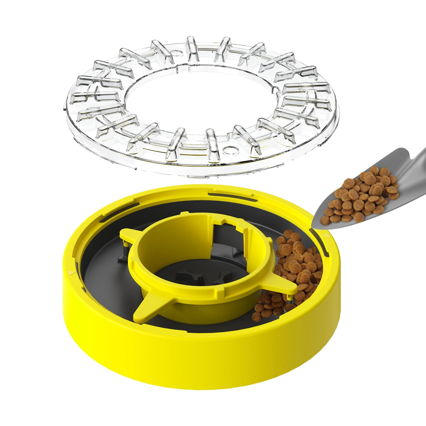 11.8In Dog Puzzle Toy Feeder Rotate Lid Slow Feeder Dog Bowl for All Puppy Puzzle Brain Games Puppy Game Toy Level 2 Keep Busy Food Treat Dispensing Slow Down Eating