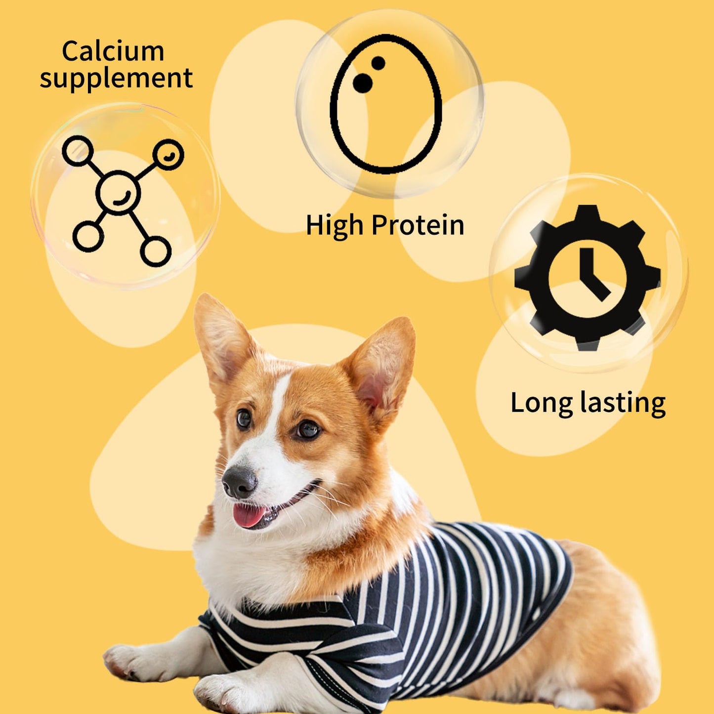 ASMPET Dog Treats Chews, Chicken Wrapped Beef Cartilage, Rawhide Free & Grain Free Dog Snacks 10.6 oz