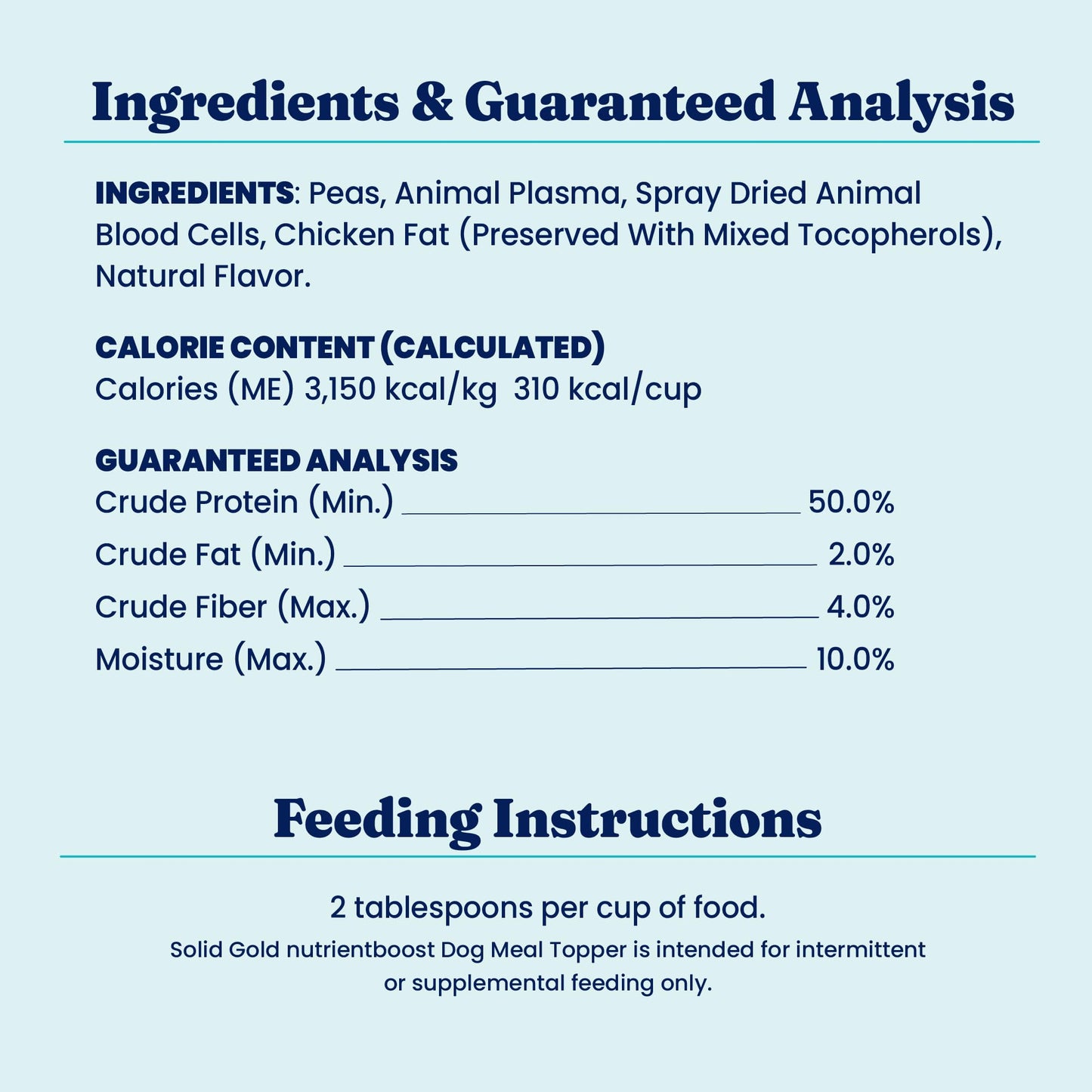 Solid Gold NutrientBoost Meal Toppers for Dogs - High Protein Dog Food Toppers for Dry Food - Grain Free Flavor Enhancer with Vitamins, Minerals & Amino Acids for Gut Health & Immune Support - 1lb